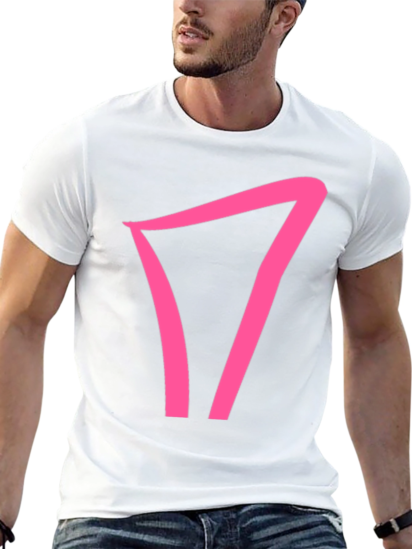 Pink Symbol Black T-Shirt