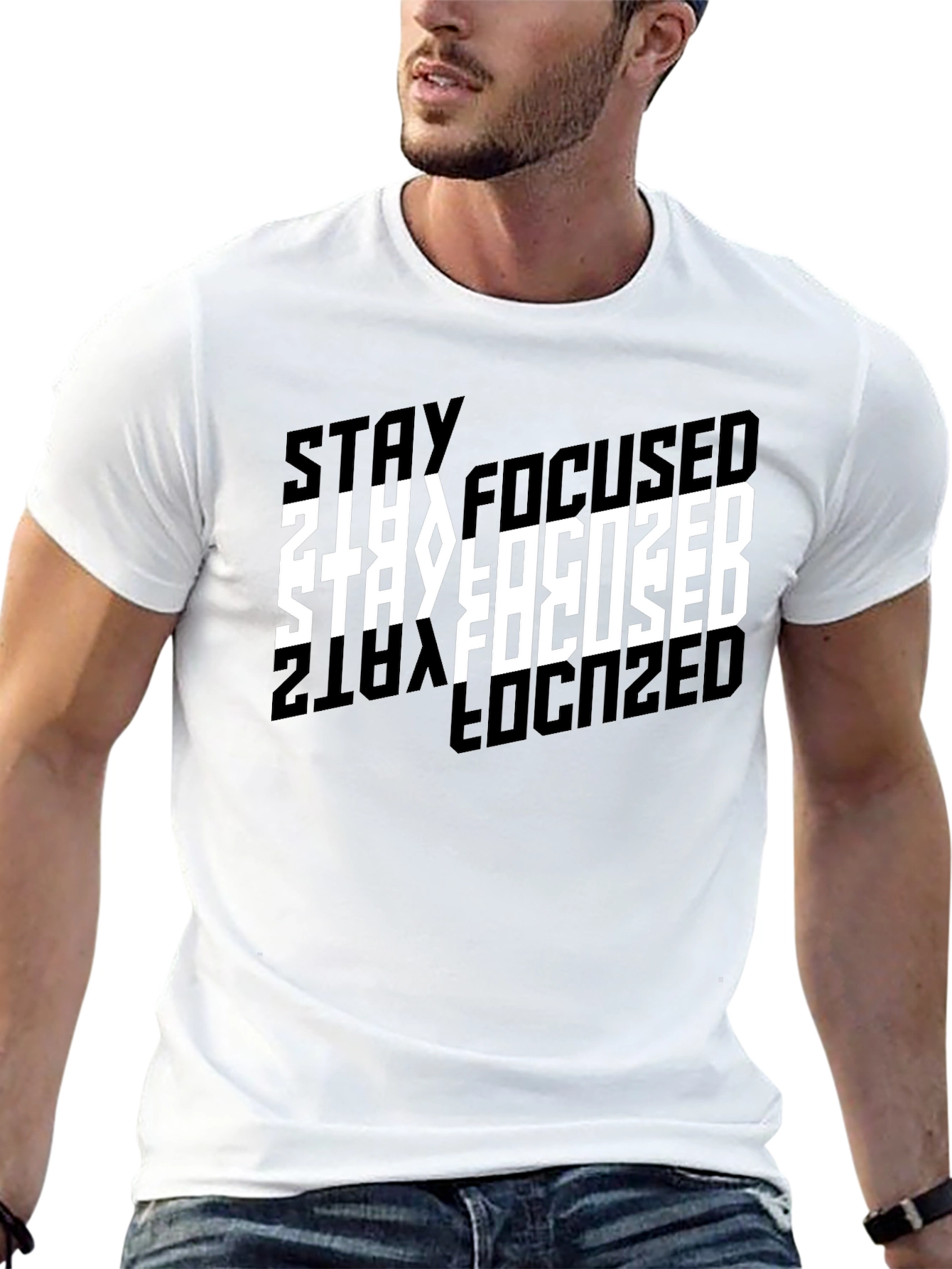 Stay Focused Black T-Shirt
