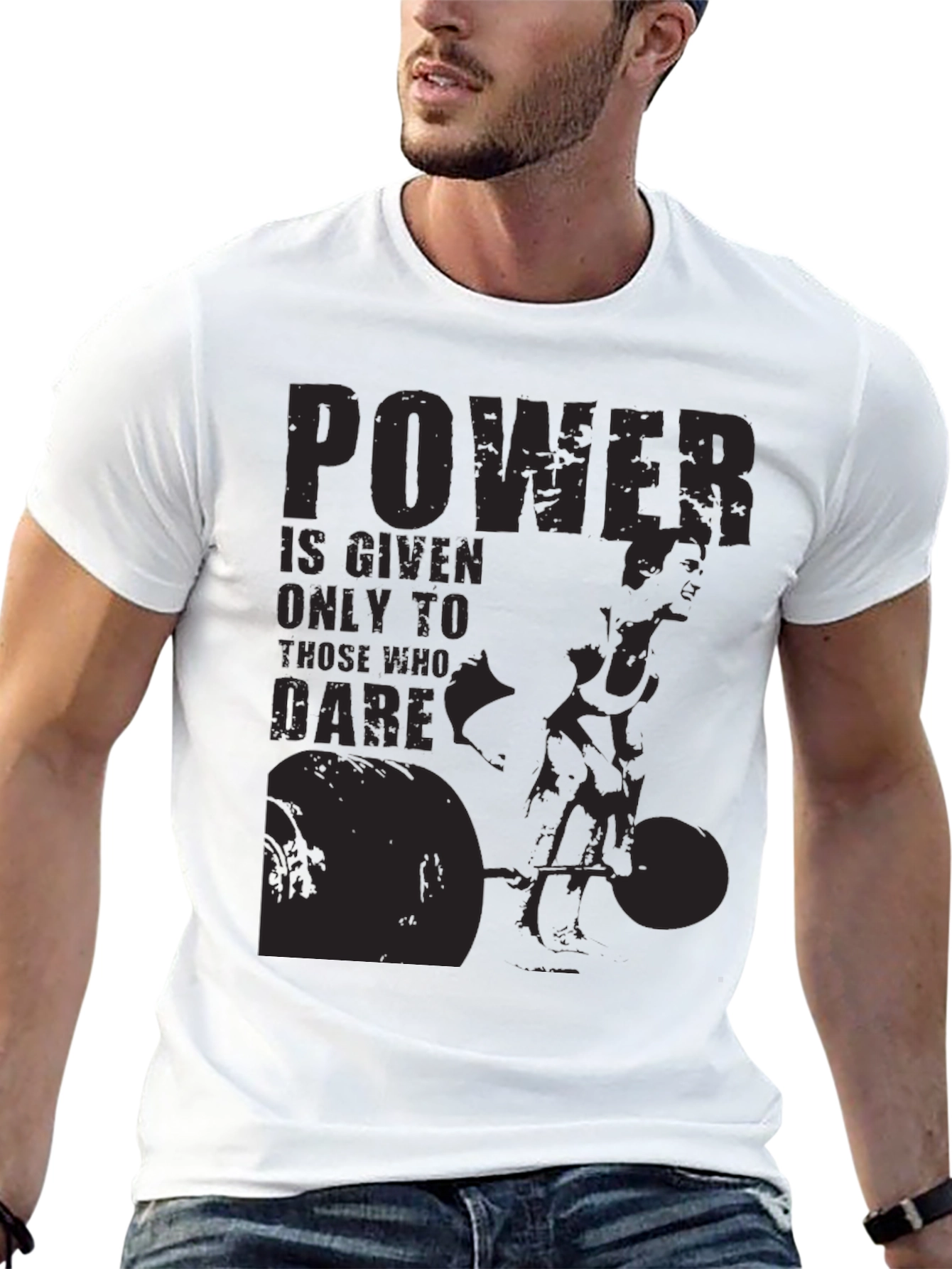 Powerlifting Graphic Print T-Shirt