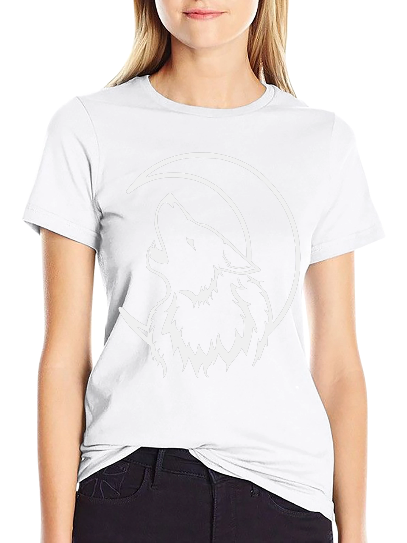 Wolf Moon T-Shirt - Black Graphic Tee