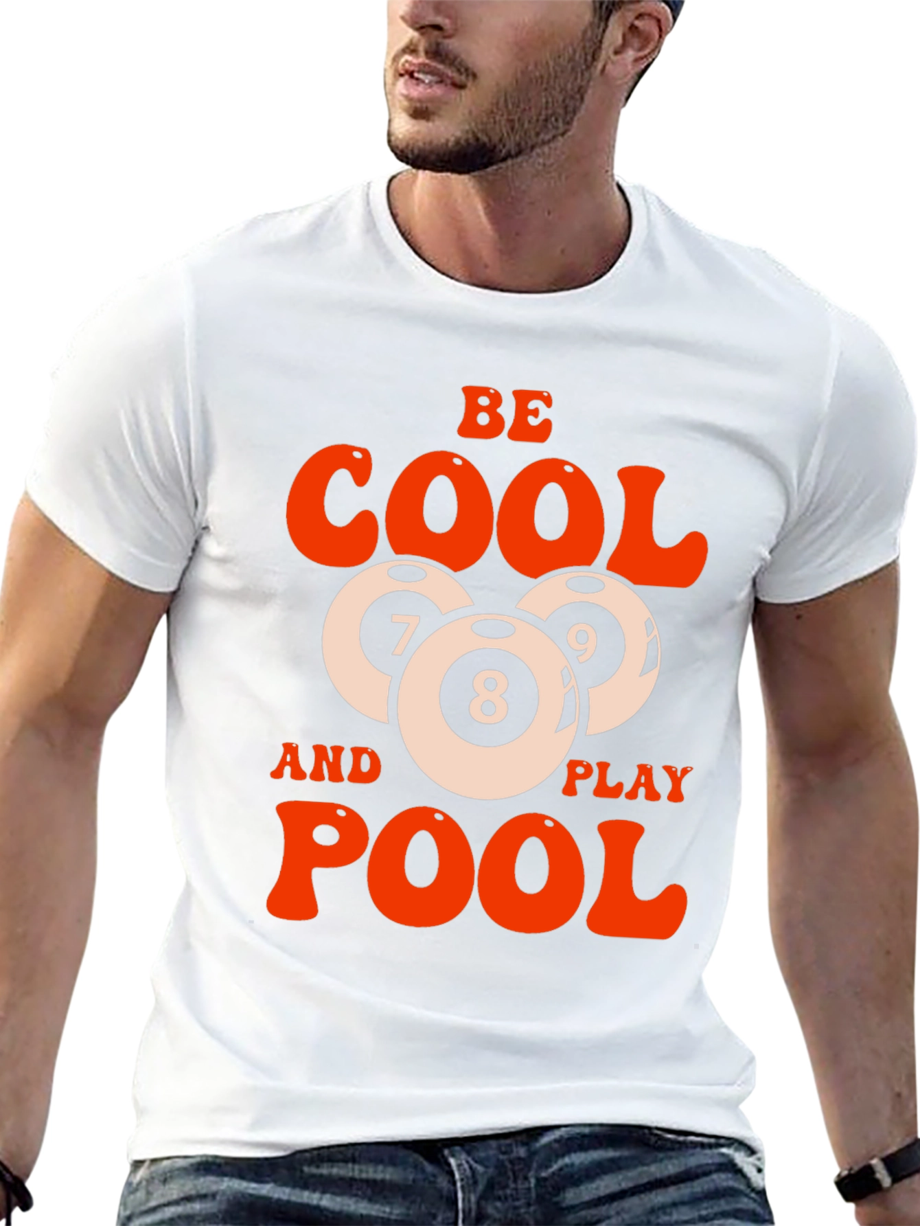 Be Cool Play Pool Graphic T-Shirt