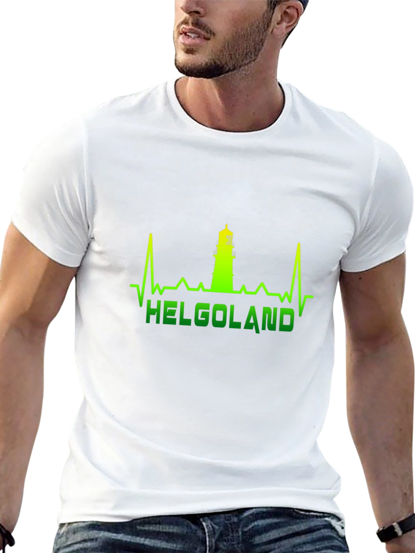 Helgoland Lighthouse Heartbeat T-Shirt