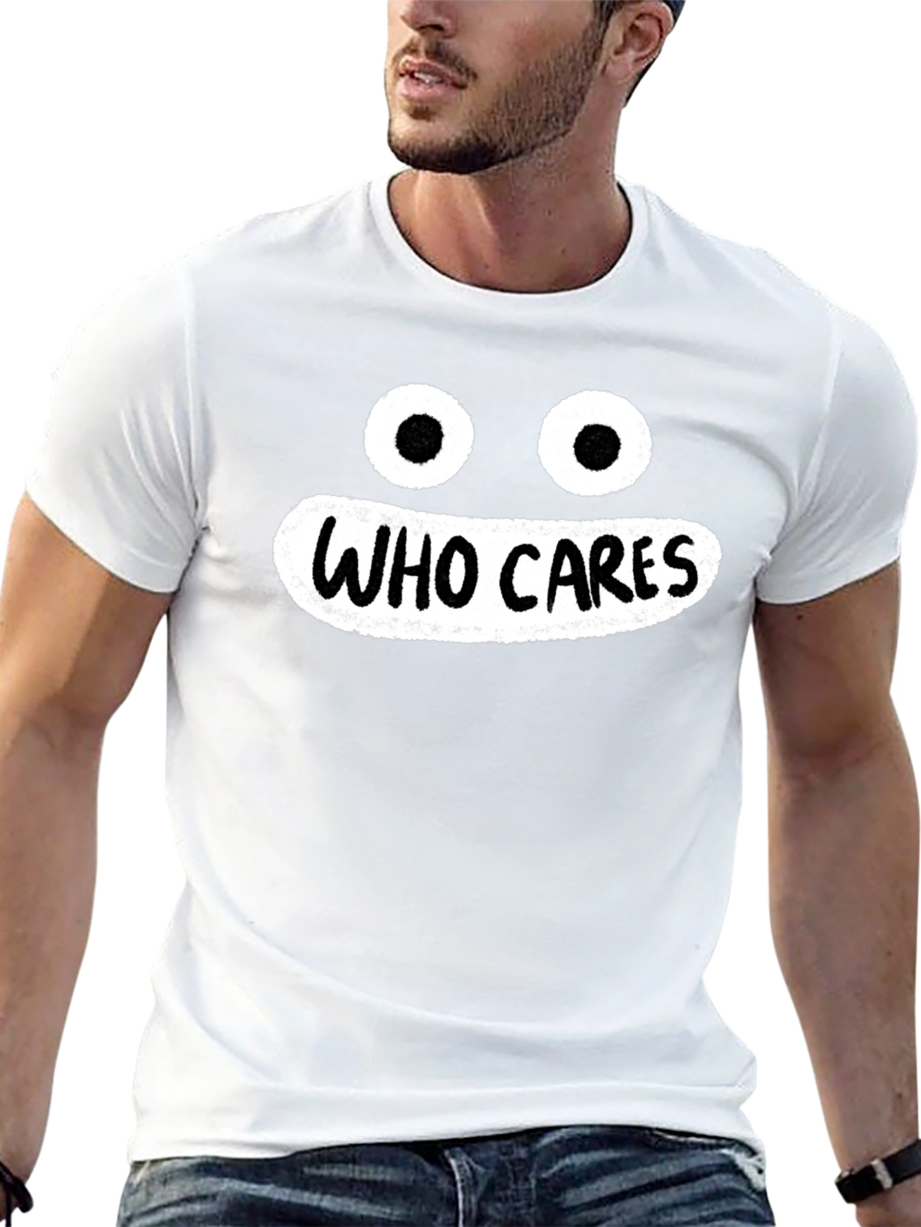 Who Cares Graphic T-Shirt - Funny Sarcastic Tee