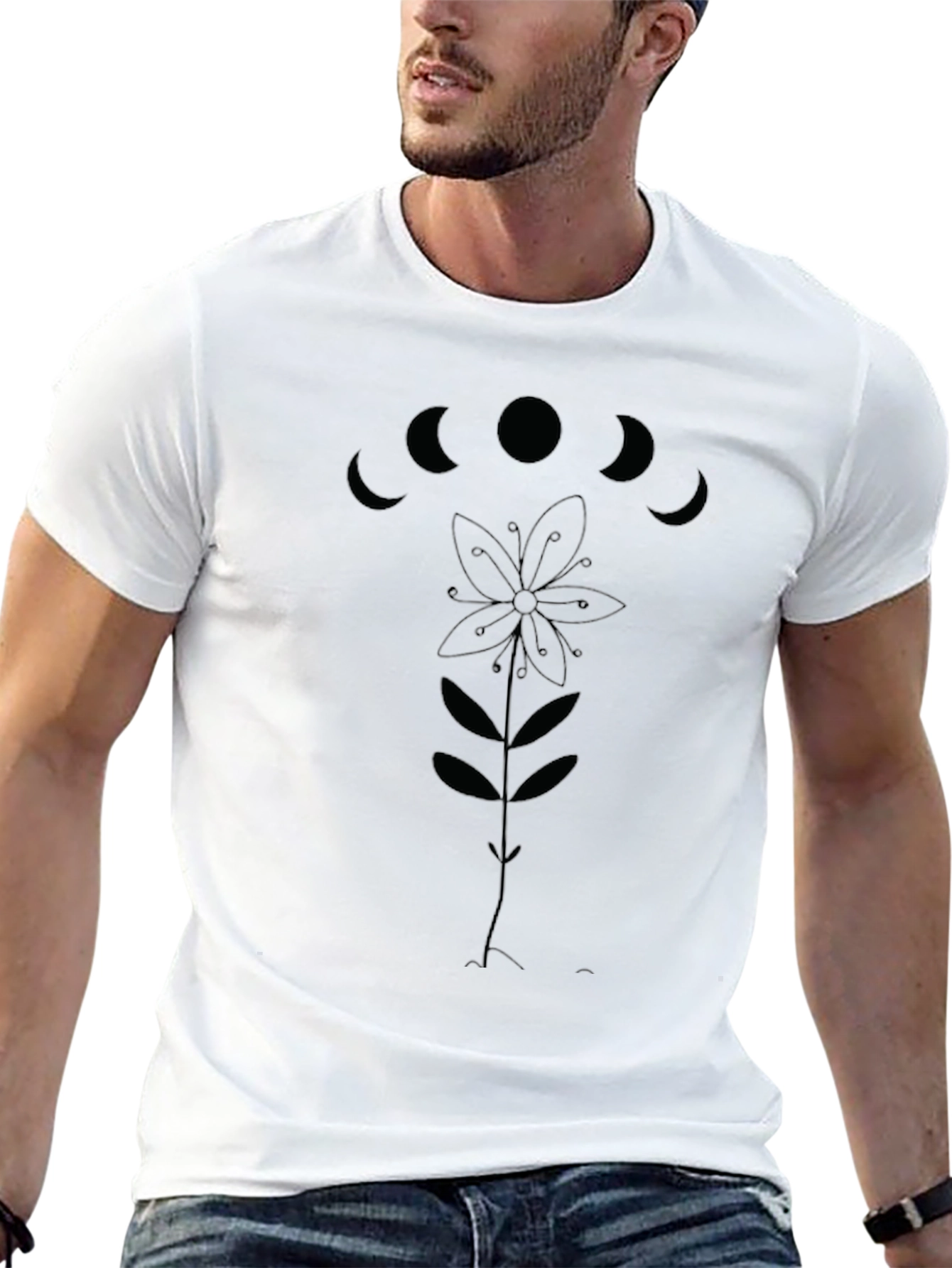 Mystic Moon Flower Graphic Tee