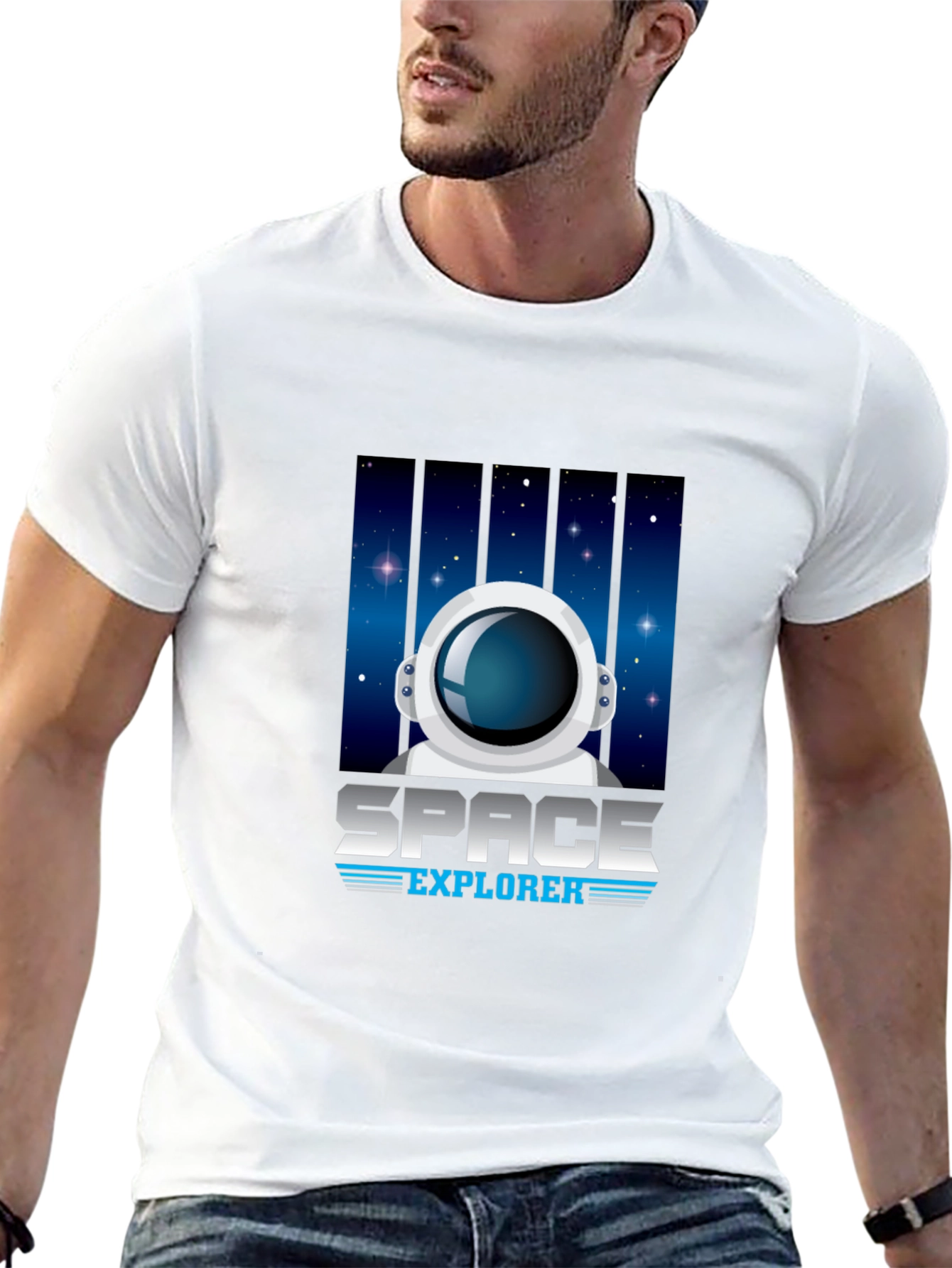 Space Explorer Black T-Shirt
