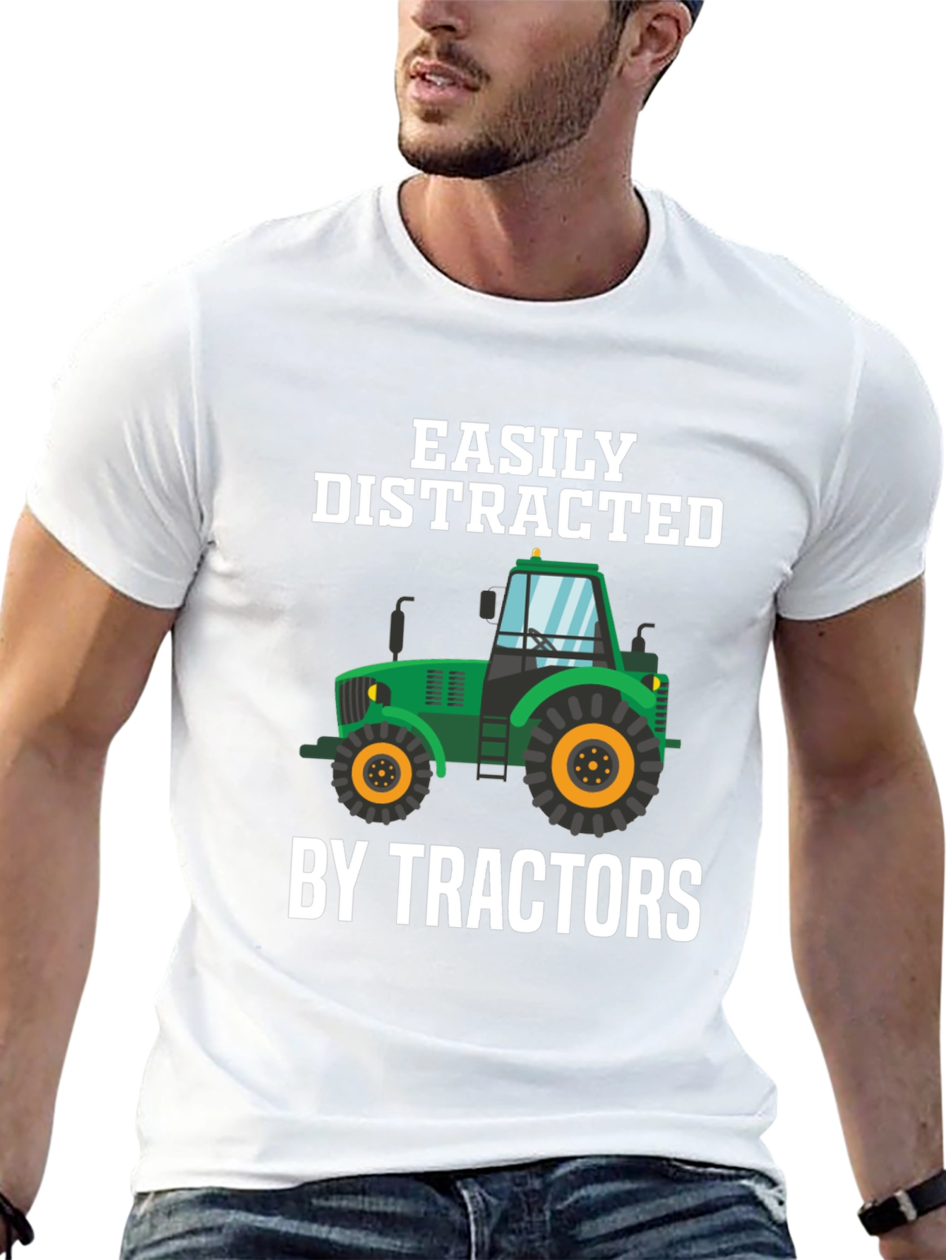 Easily Distracted By Tractors Tee