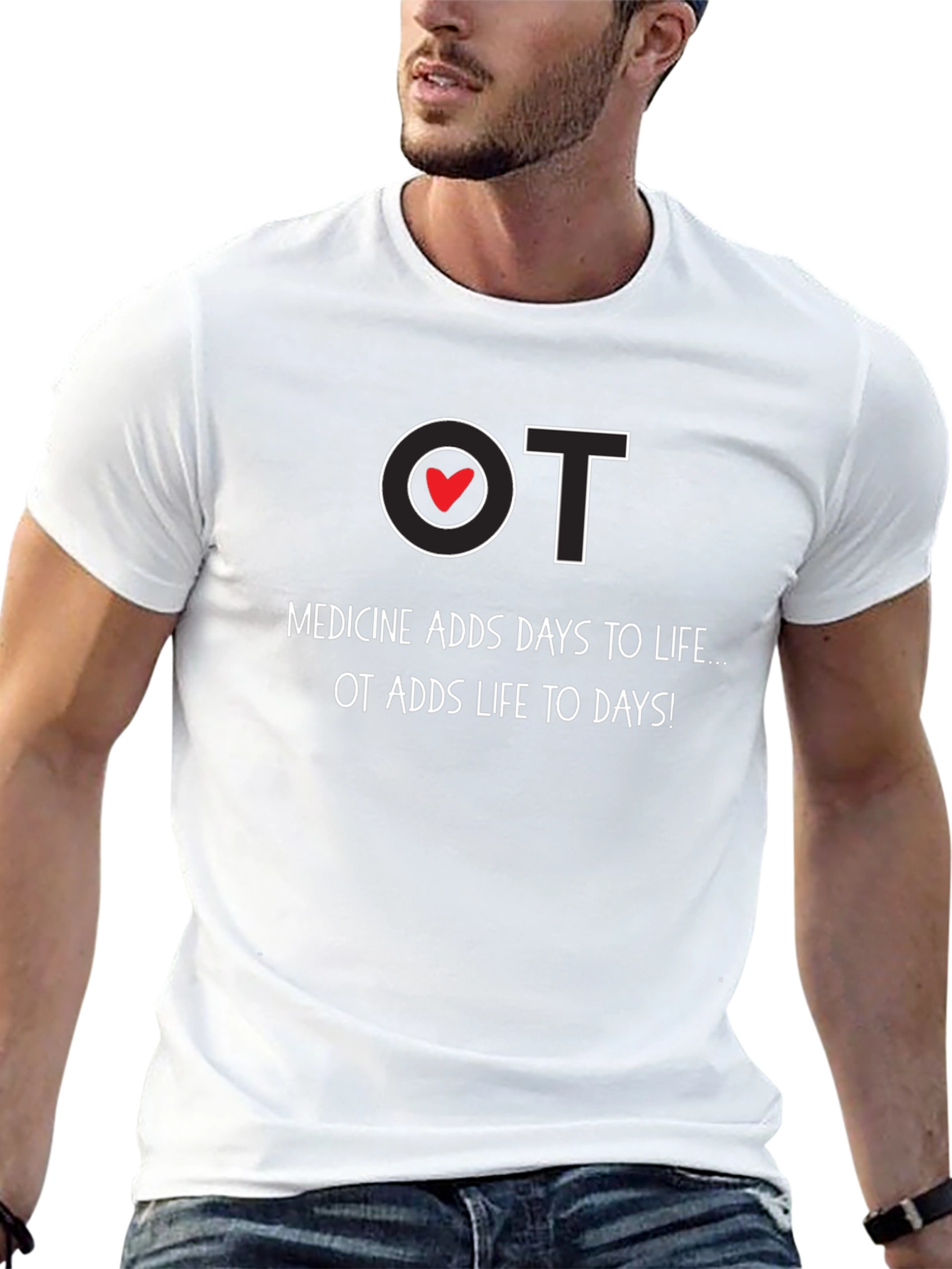 OT Adds Life to Days Black T-Shirt