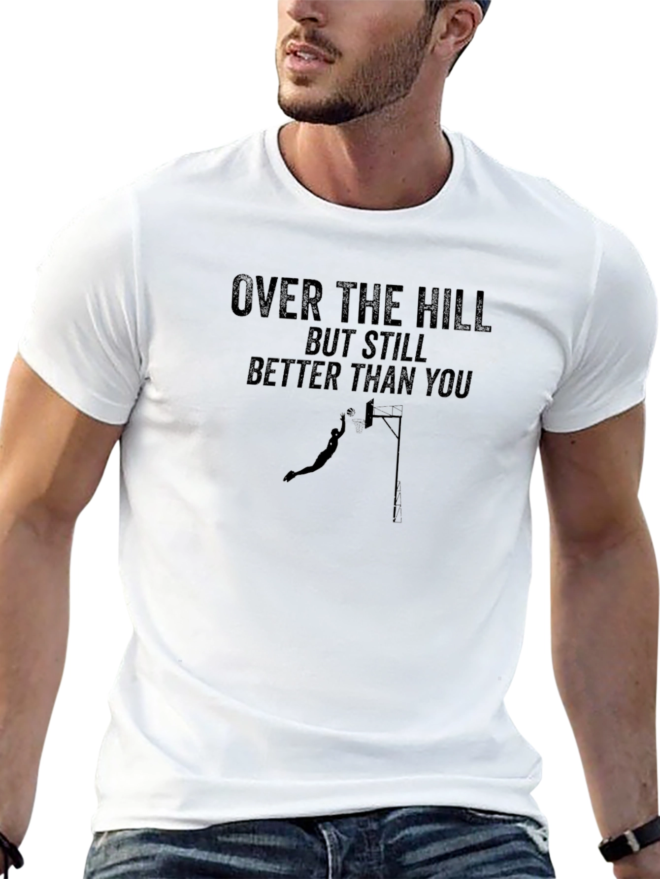Over the Hill Basketball Graphic Tee