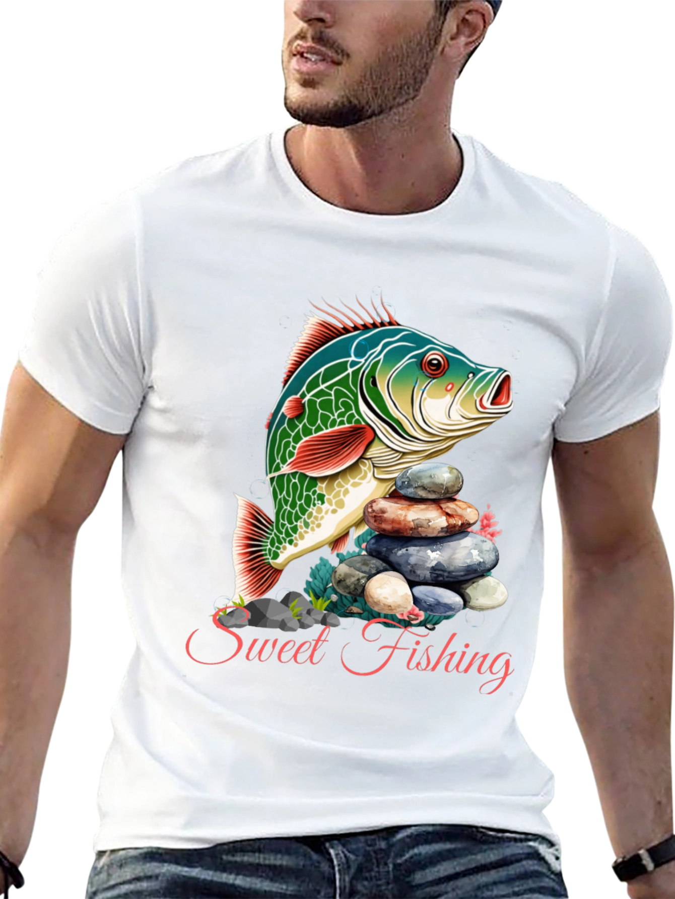 Sweet Fishing Graphic T-Shirt
