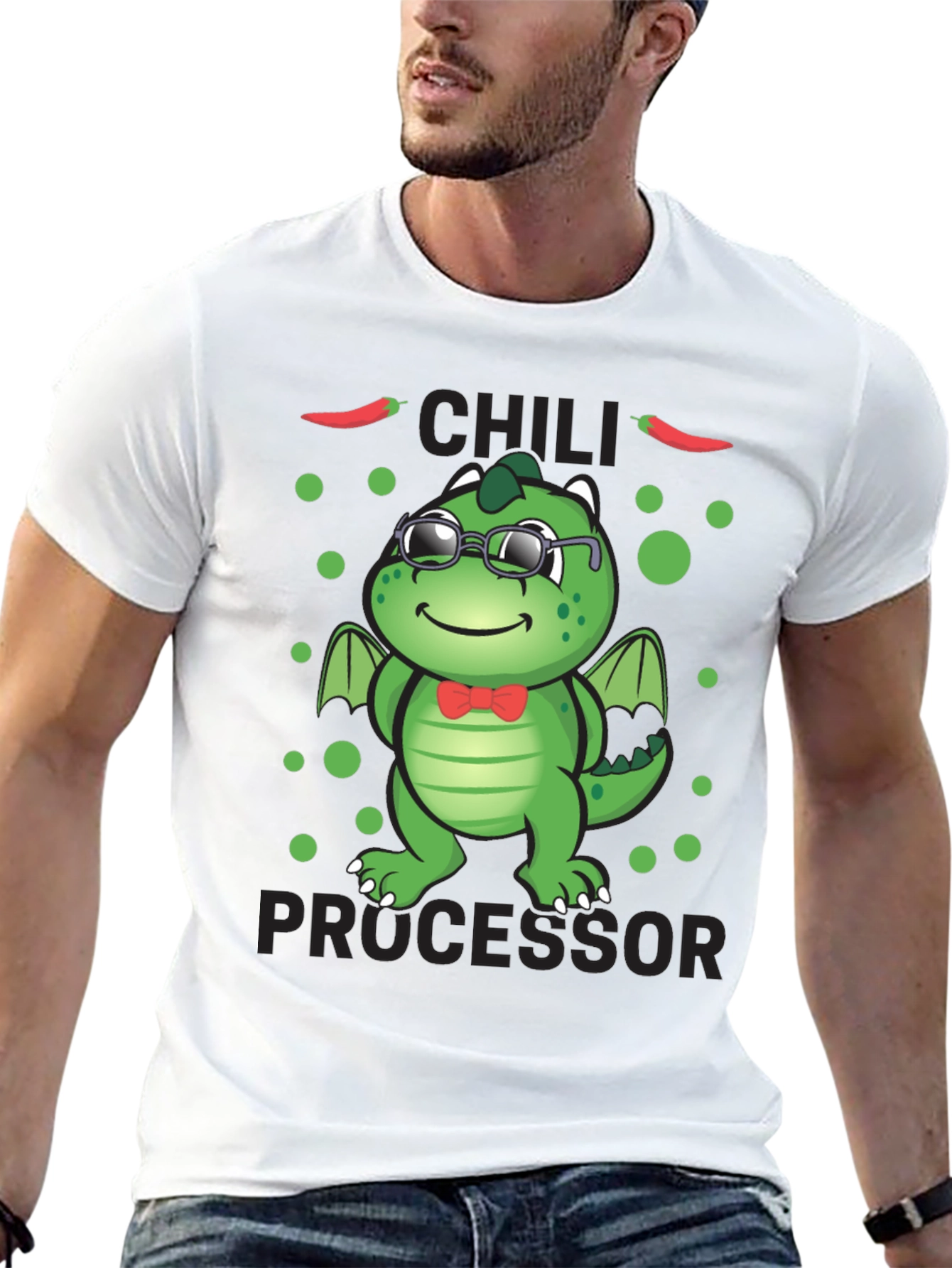 Chili Processor T-Shirt - Cute Dragon Design