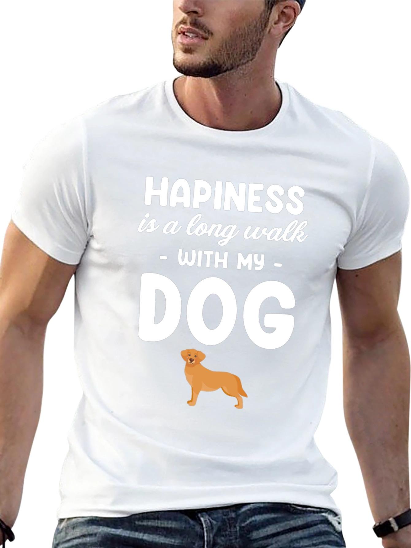 Happiness is a Long Walk With My Dog T-Shirt