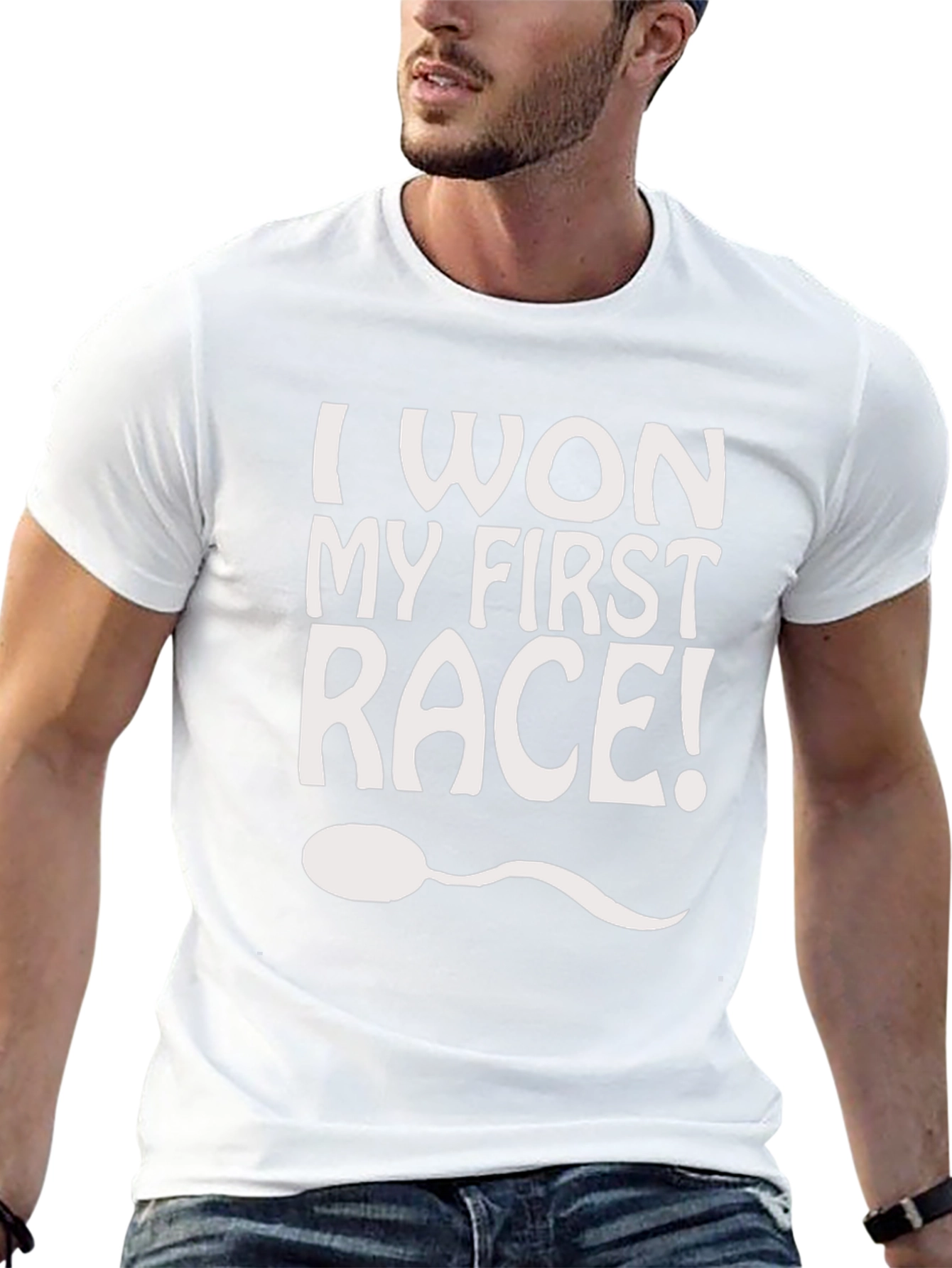I Won My First Race T-Shirt Funny Graphic Tee