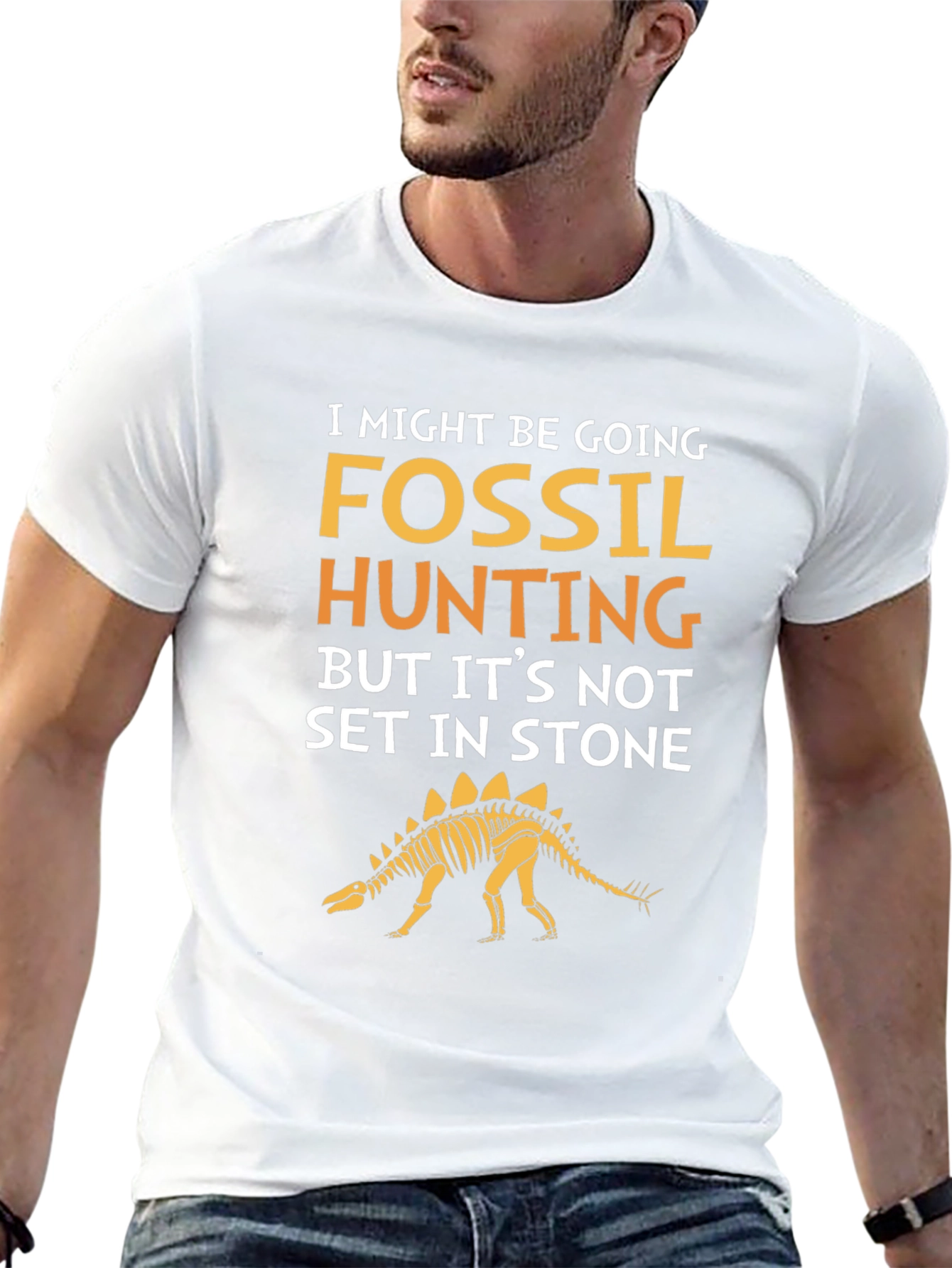 Fossil Hunting T-Shirt - Stegosaurus Skeleton Tee