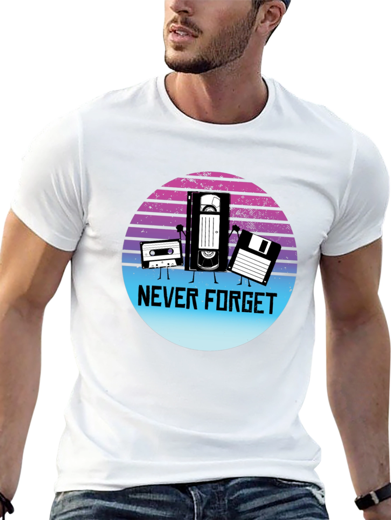 Retro Never Forget Graphic T-Shirt