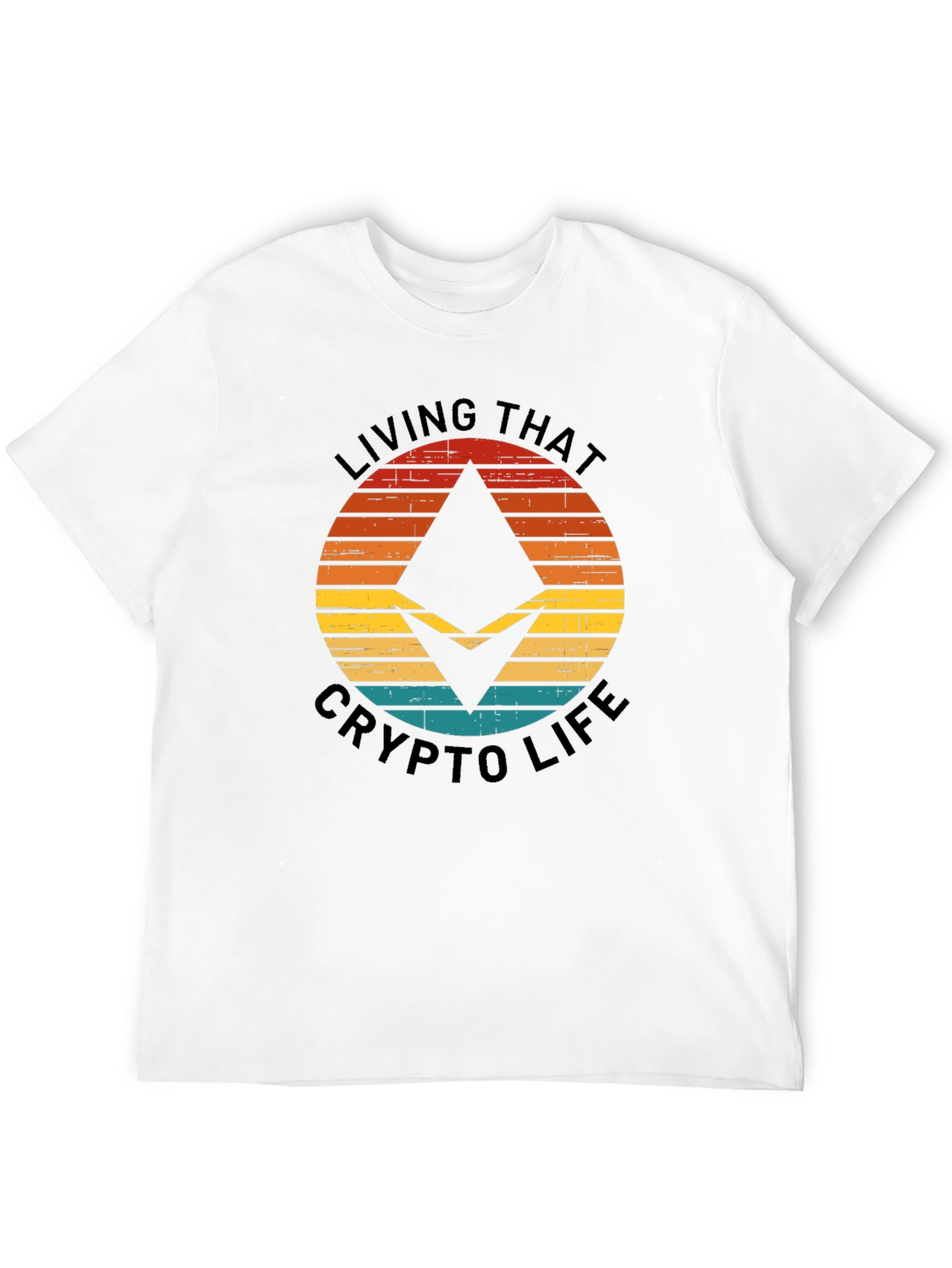 Crypto Life Black T-Shirt - Ethereum Design