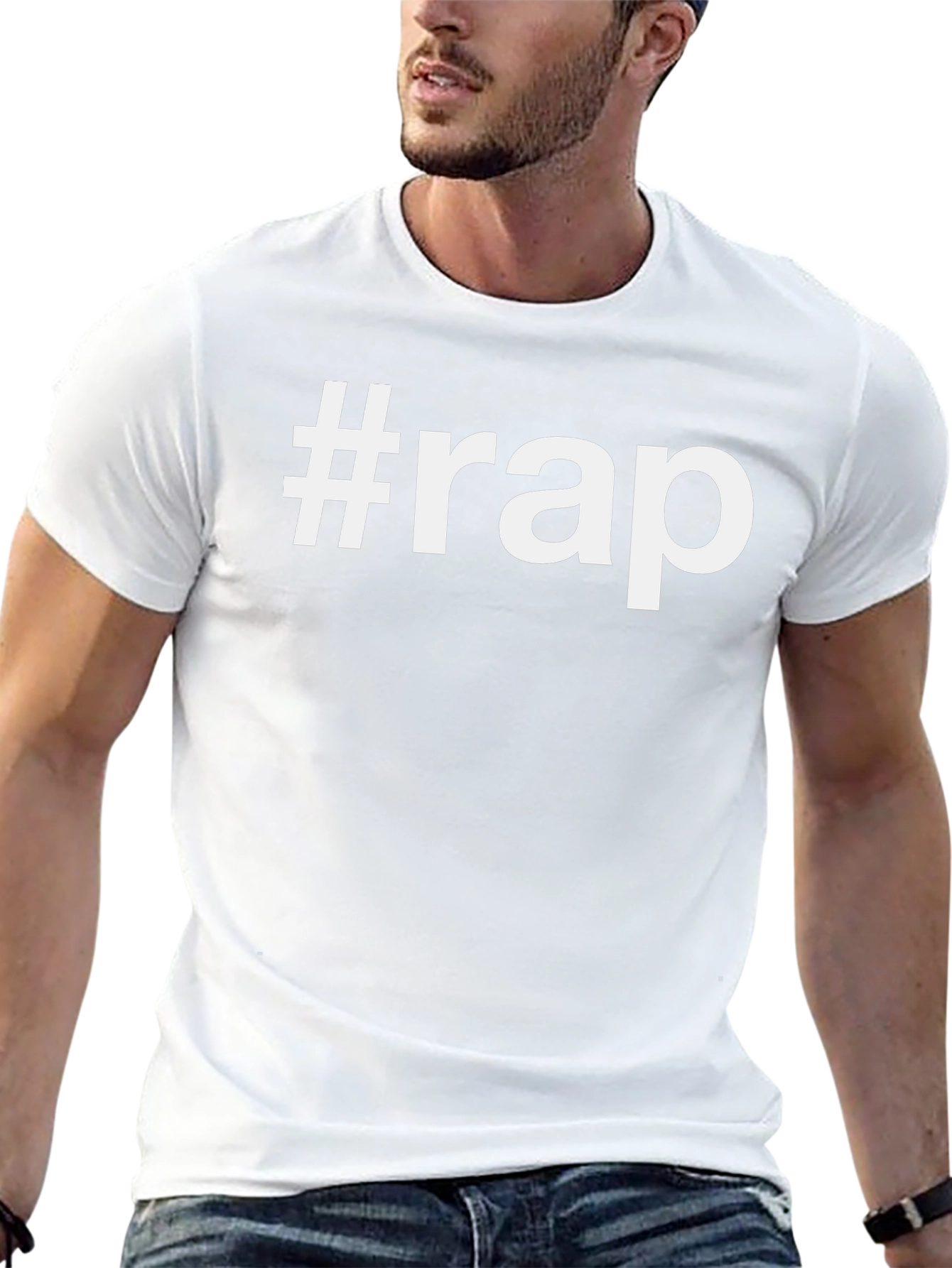 #rap Graphic Tee - Black Short Sleeve T-Shirt