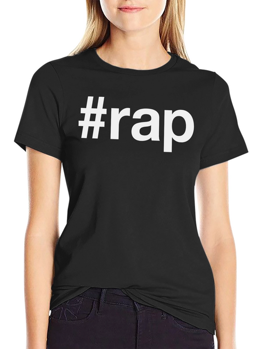 #rap Graphic Tee - Black Short Sleeve T-Shirt