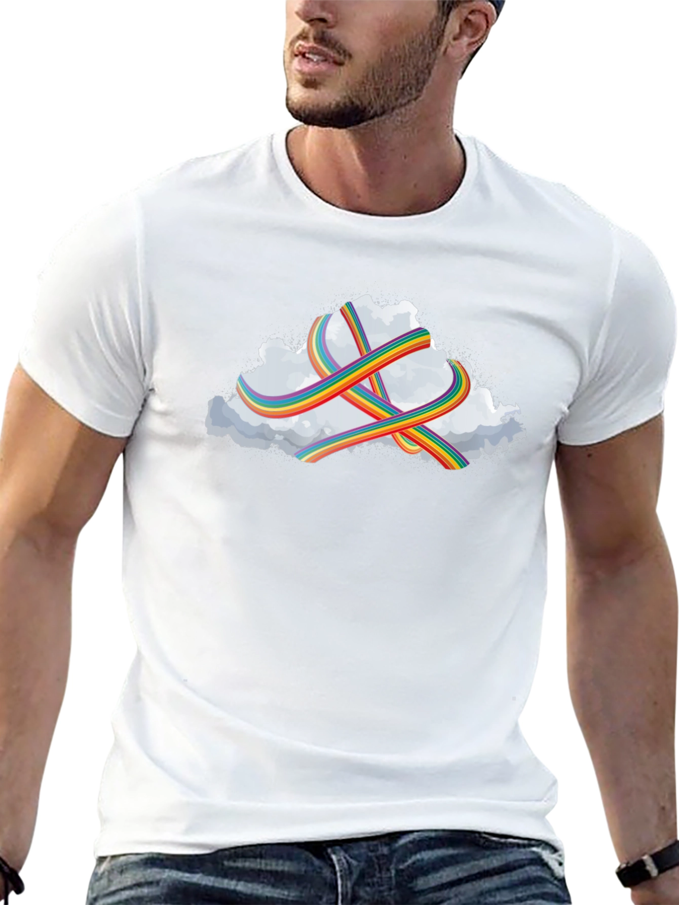 Rainbow Cloud T-Shirt: Stylish Comfort