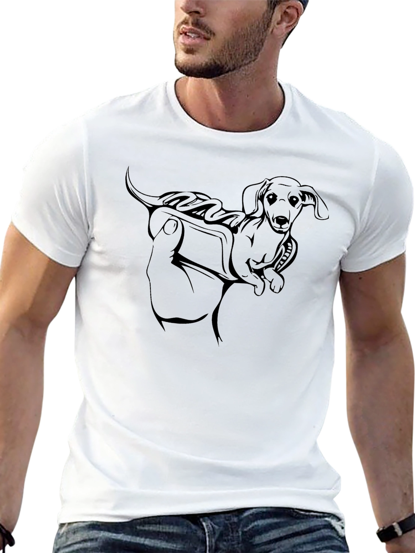 Dachshund Hot Dog Graphic Tee - Unisex