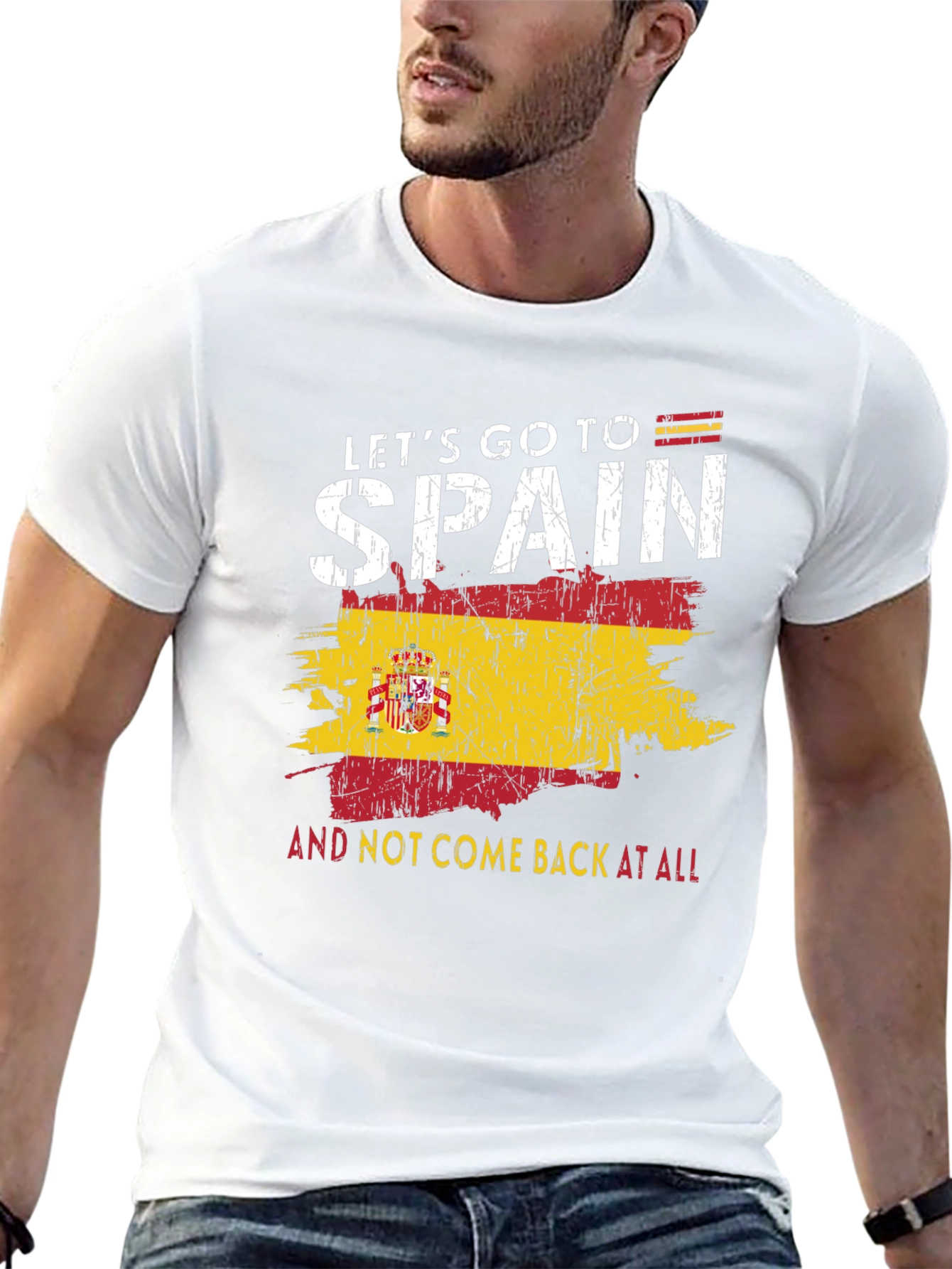 Spain Flag Graphic T-Shirt - Lets Go To Spain