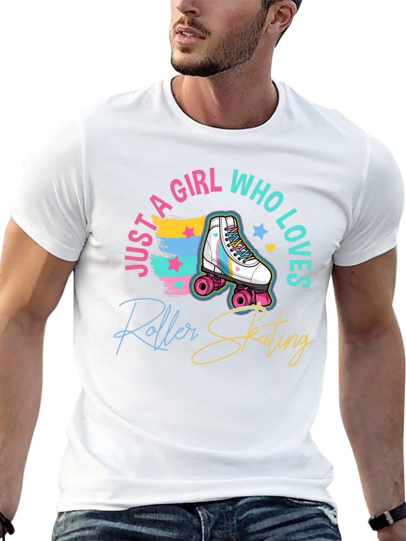 Roller Skating Girls T-Shirt - Black Tee