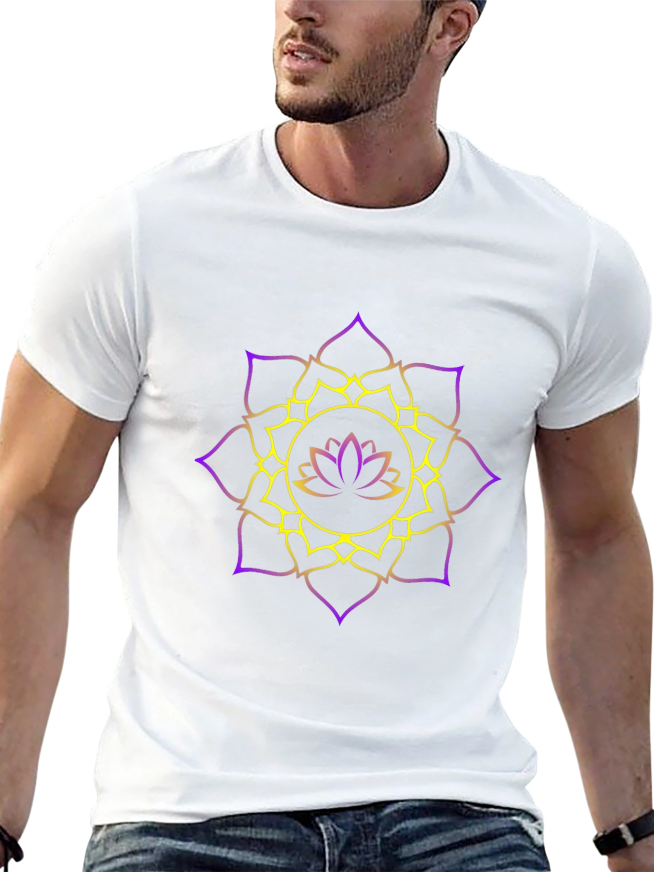 Lotus Mandala Graphic Tee - Stylish Comfort