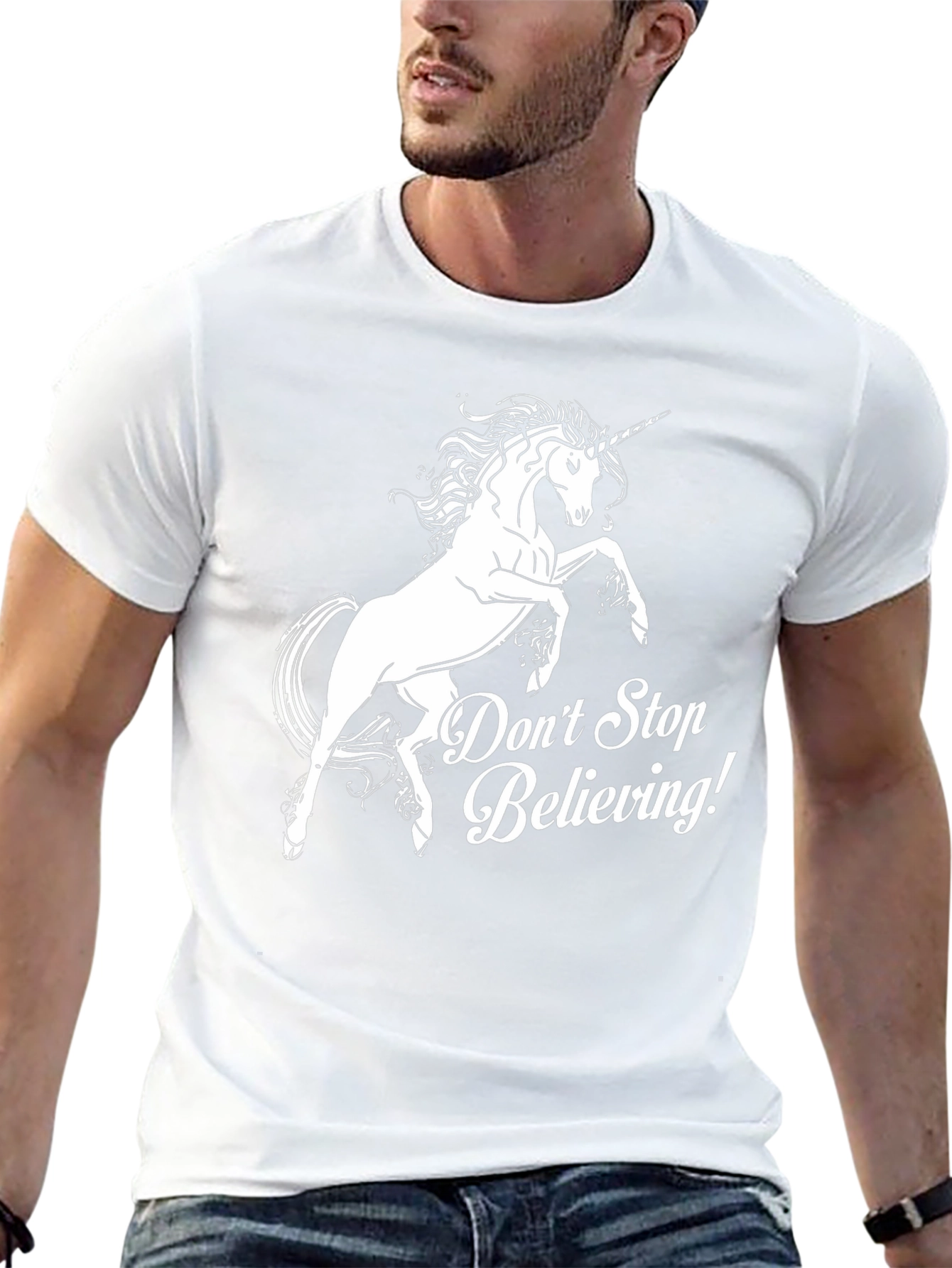 Unicorn Dont Stop Believing! Black T-Shirt