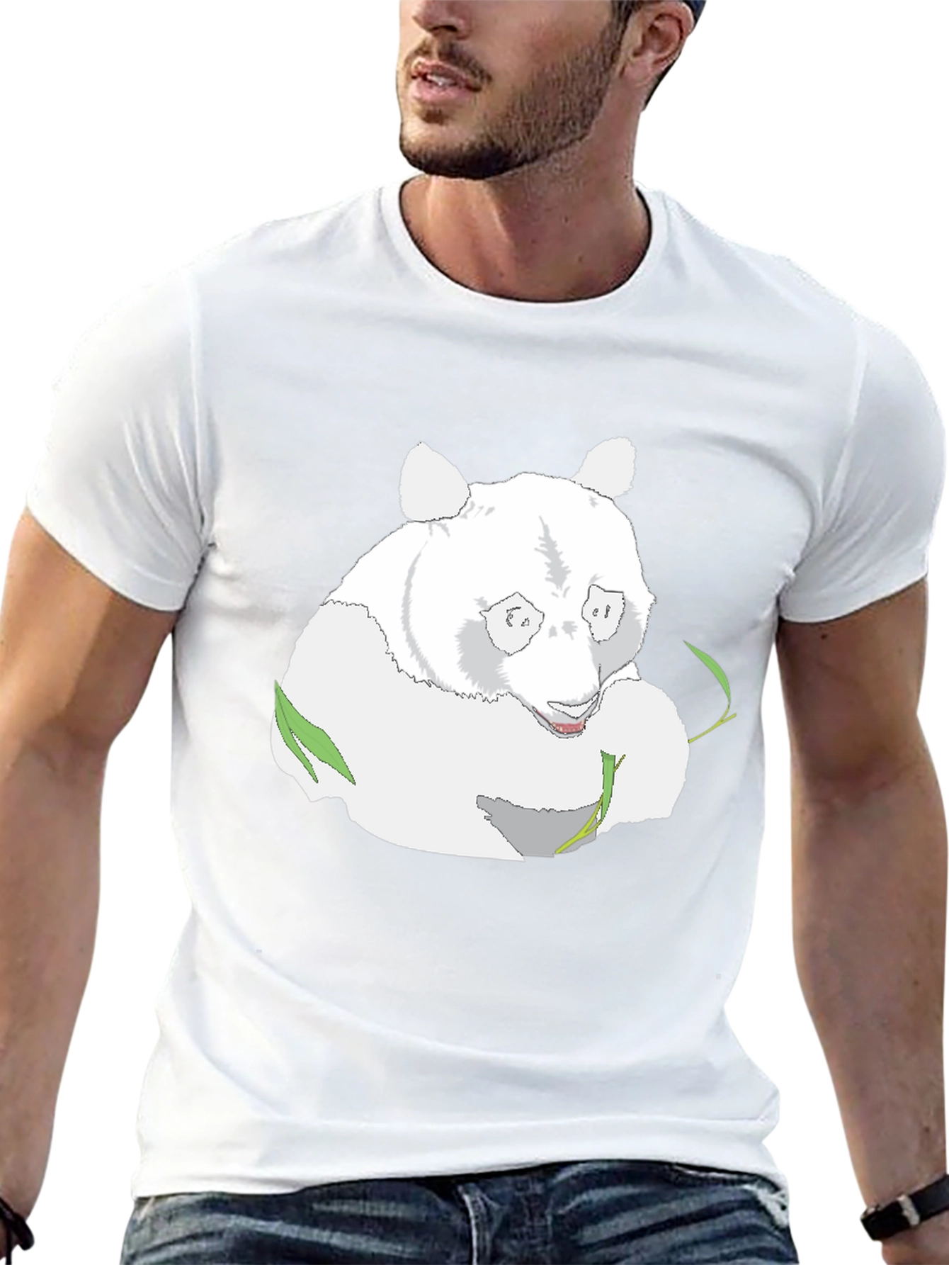 Panda Graphic Tee - Black Cotton Blend