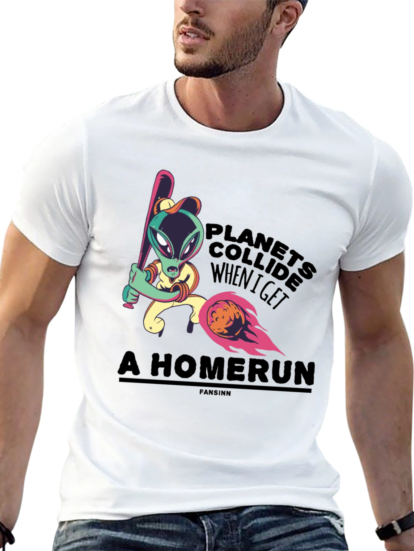 Planets Collide Alien Homerun T-Shirt
