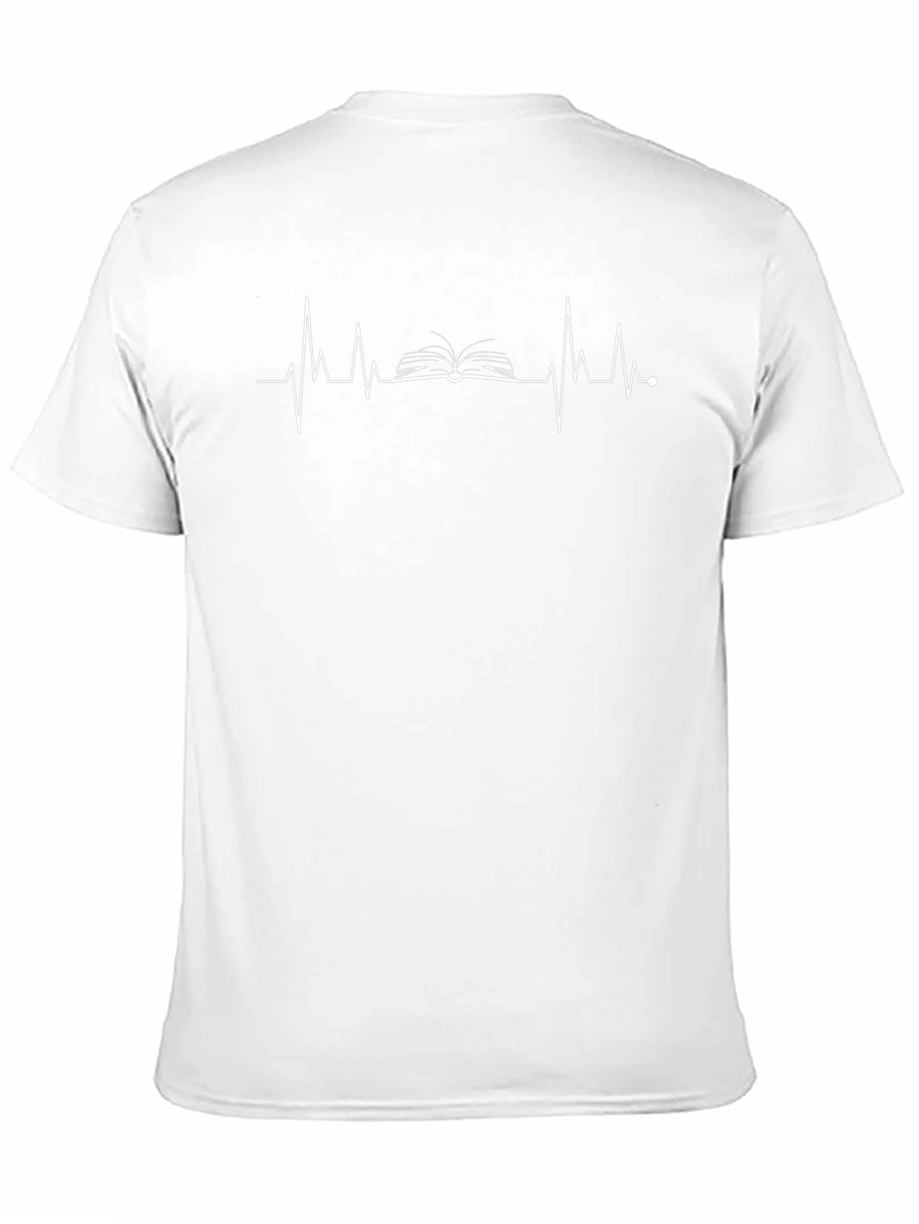 Book Lover Heartbeat T-Shirt - Black