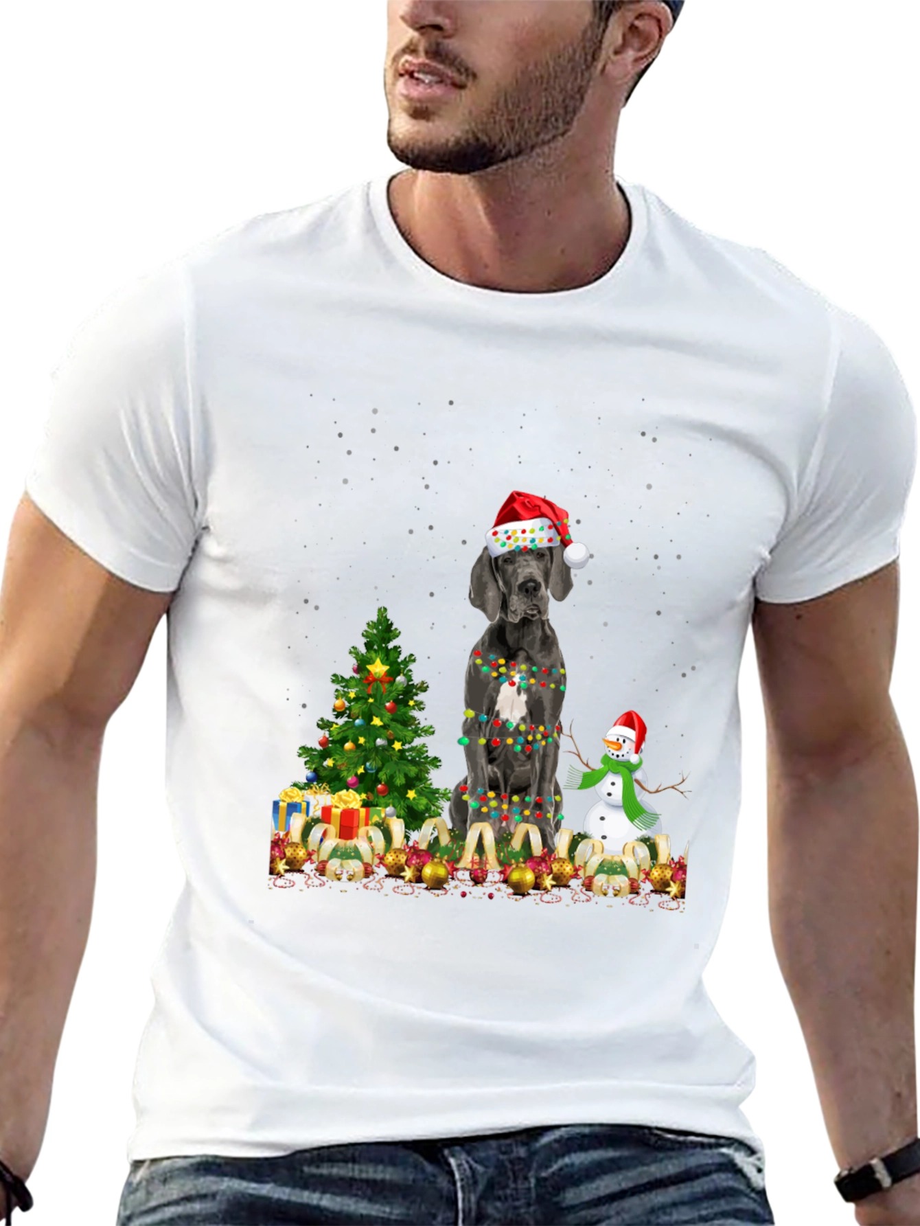 Festive Dog Christmas T-Shirt