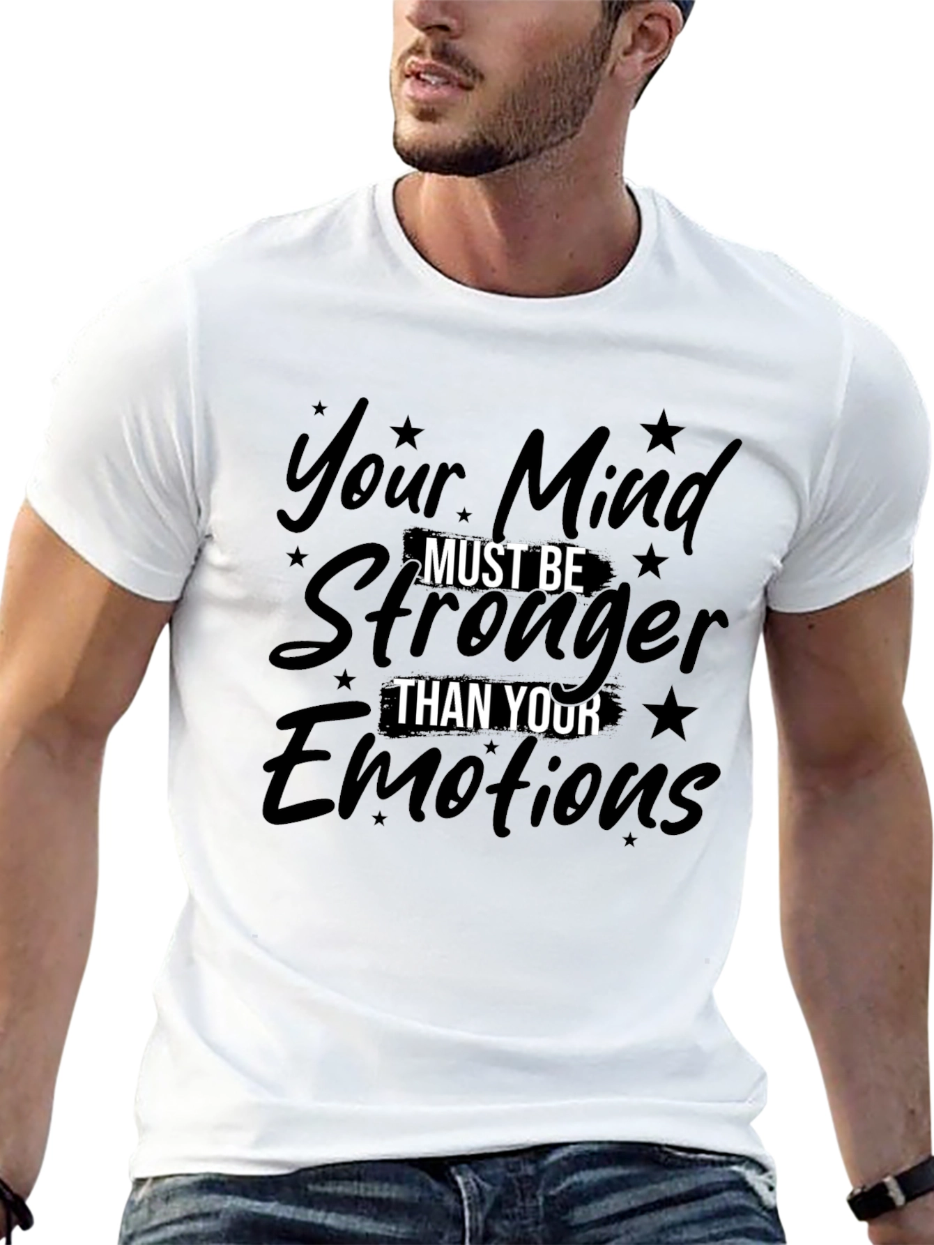 Mind Over Emotions Graphic Tee - Motivational Shirt