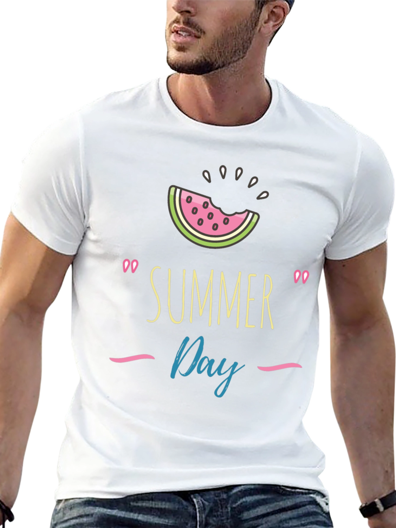 Summer Day Watermelon Graphic T-Shirt