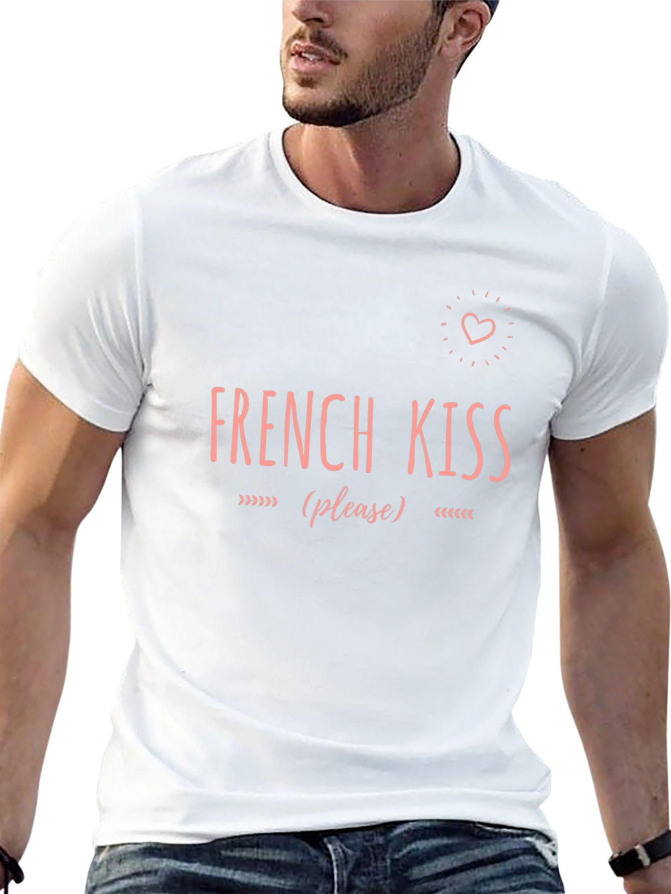 French Kiss Please Funny Graphic T-Shirt