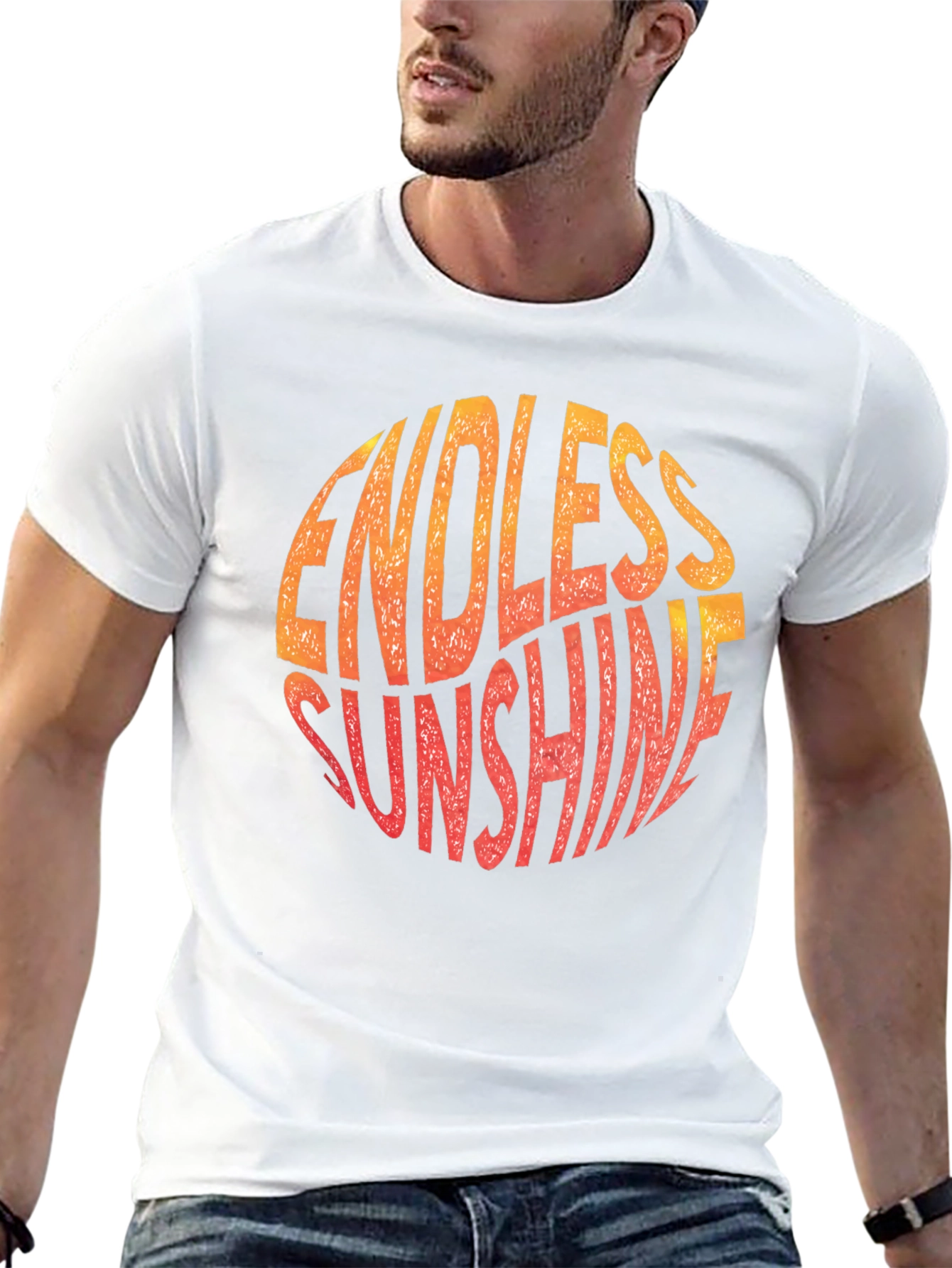 Endless Sunshine Graphic Print Black T-Shirt