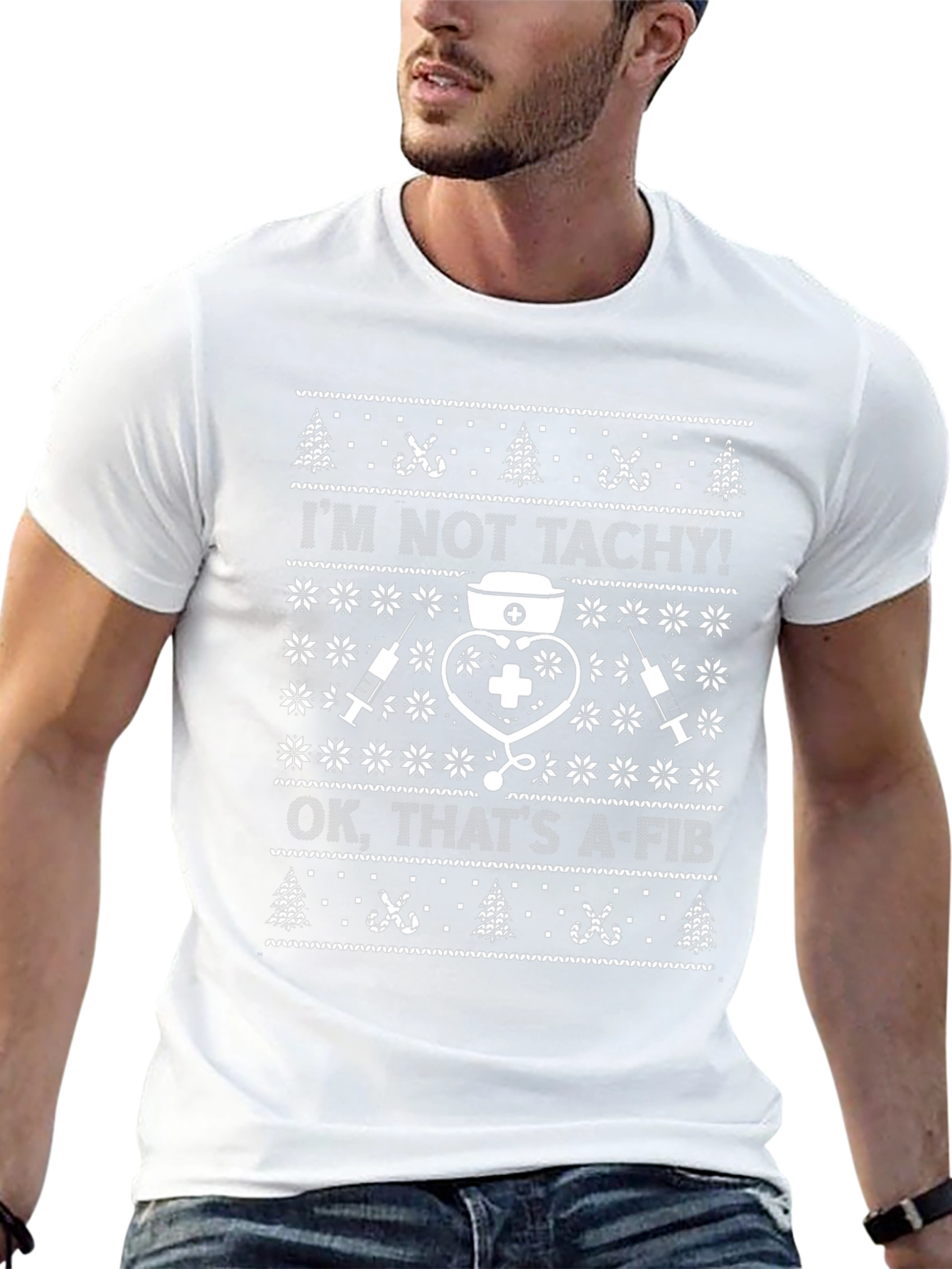 Funny Nurse Christmas Ugly Sweater T-Shirt