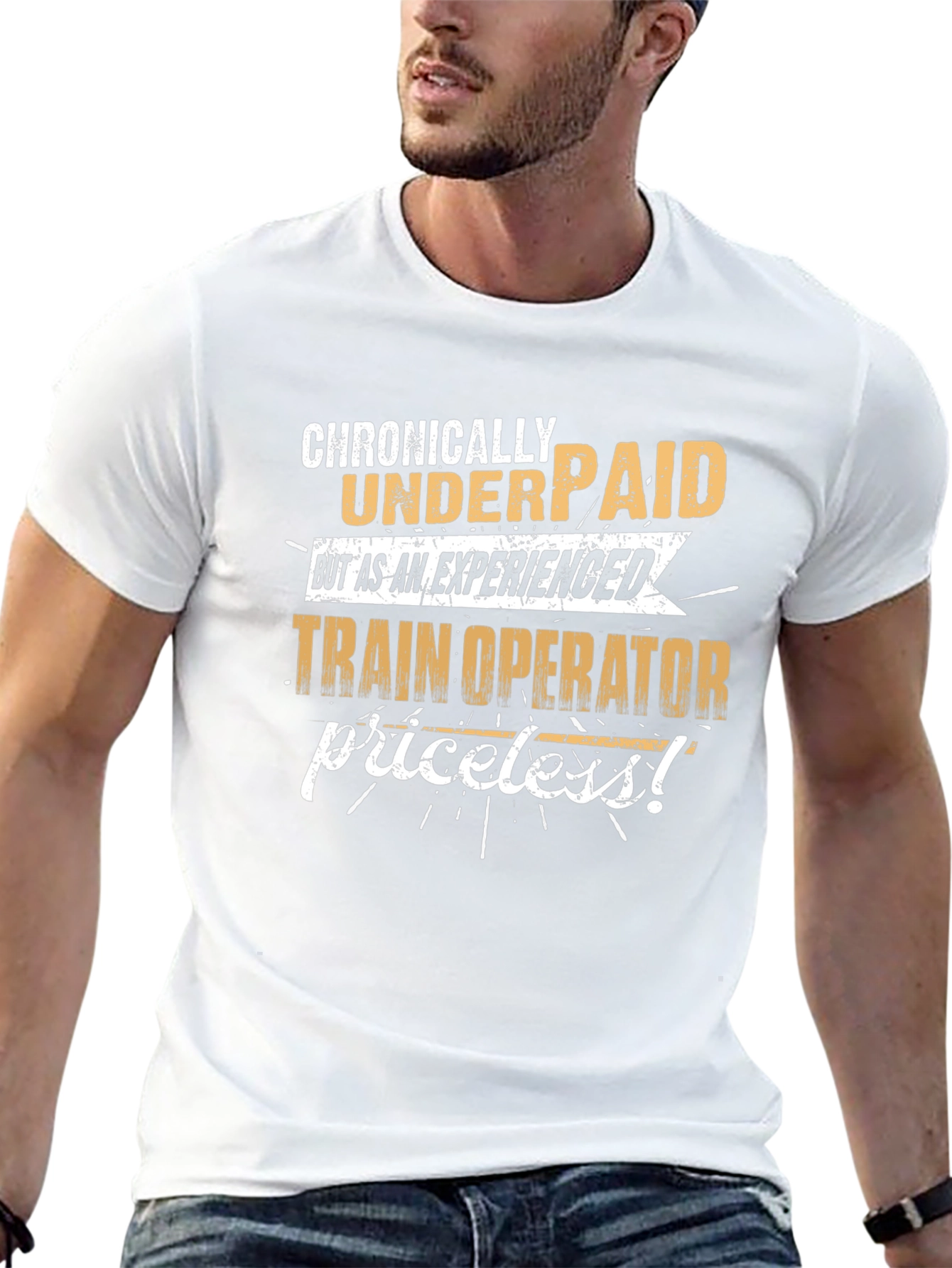 Chronically Underpaid Train Operator Black T-Shirt