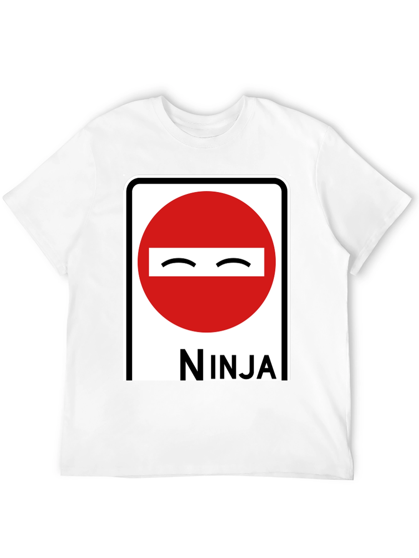 Ninja Road Sign Graphic T-Shirt