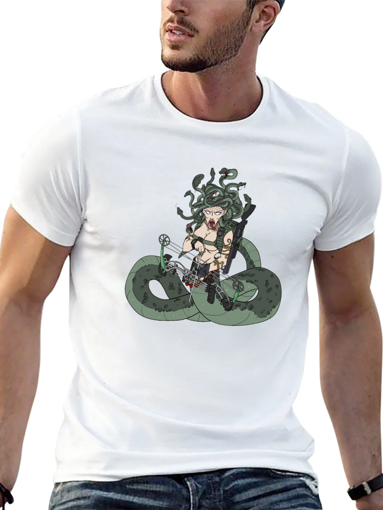 Medusa Archer T-Shirt - Mythical Warrior Tee