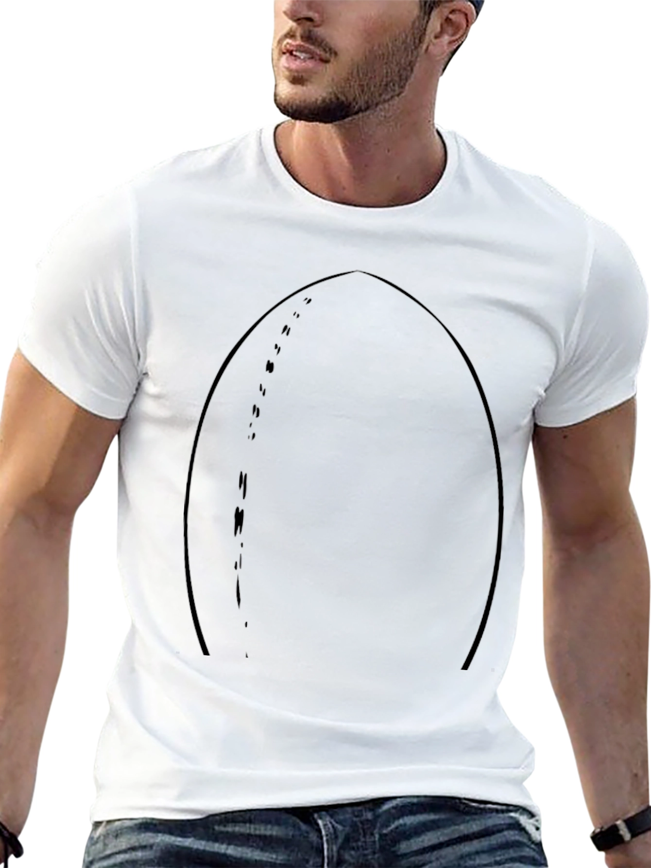 Mens Black Graphic Tee - Modern Style