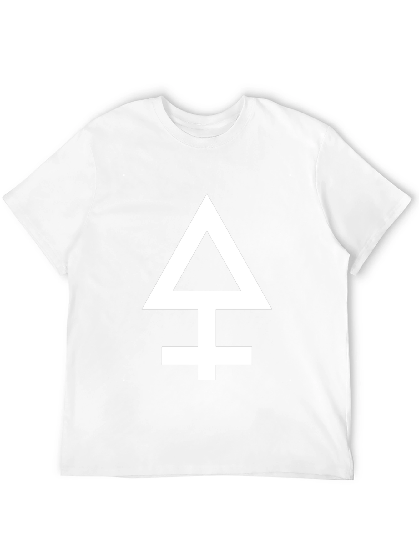 Black T-Shirt with White Symbolic Design