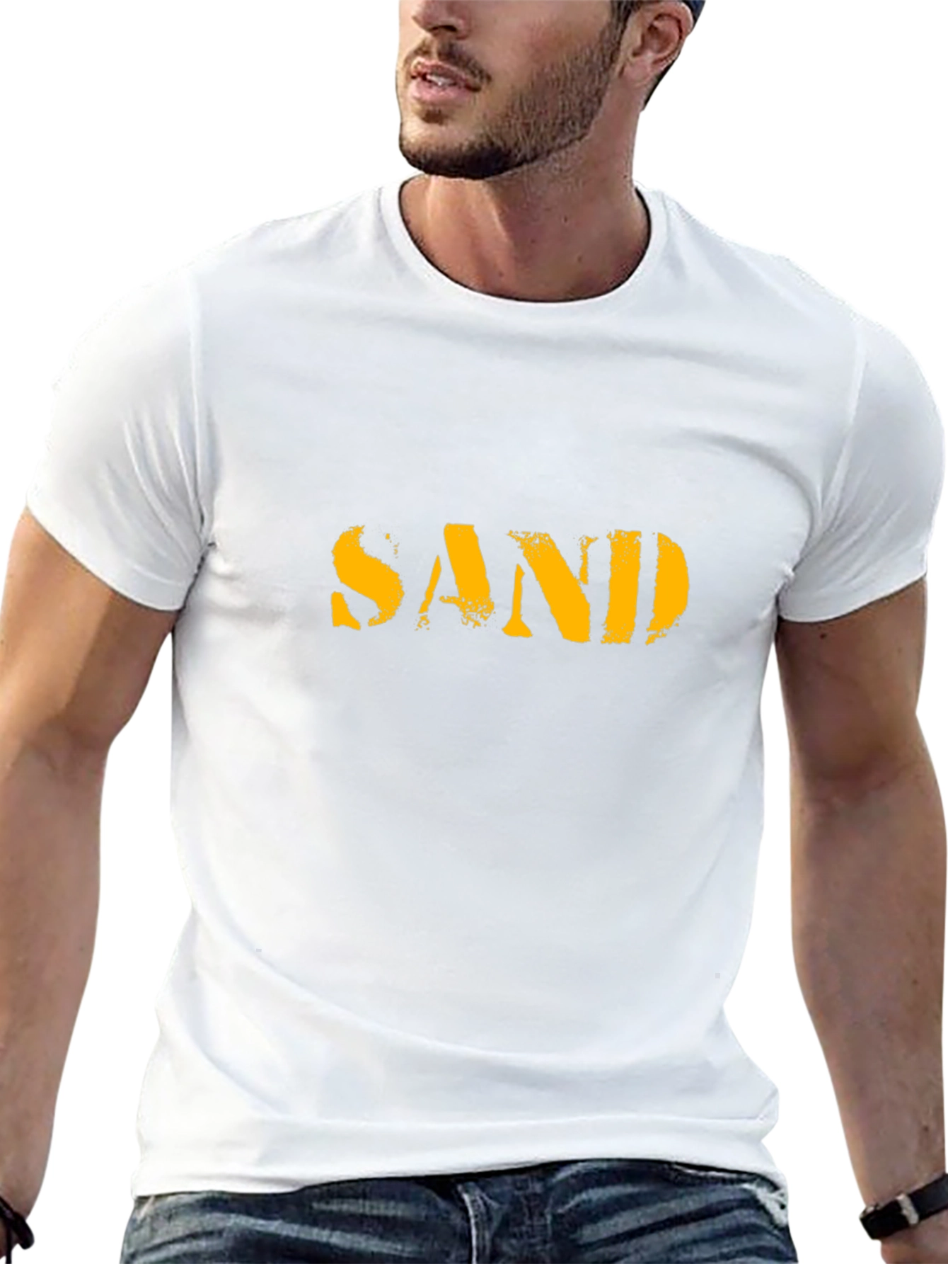SAND Graphic Tee - Military Style - Black Cotton
