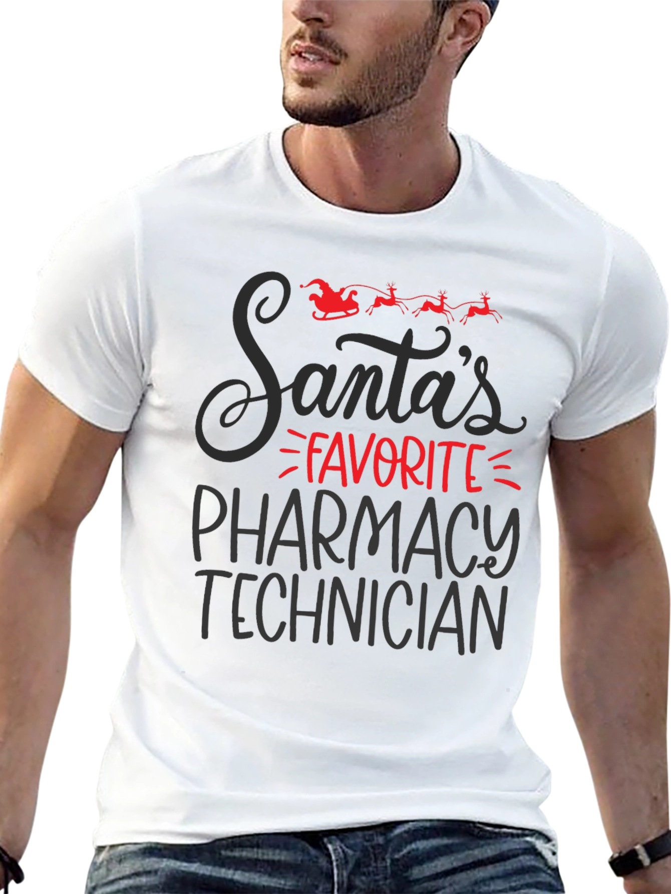 Santas Favorite Pharmacy Technician T-Shirt