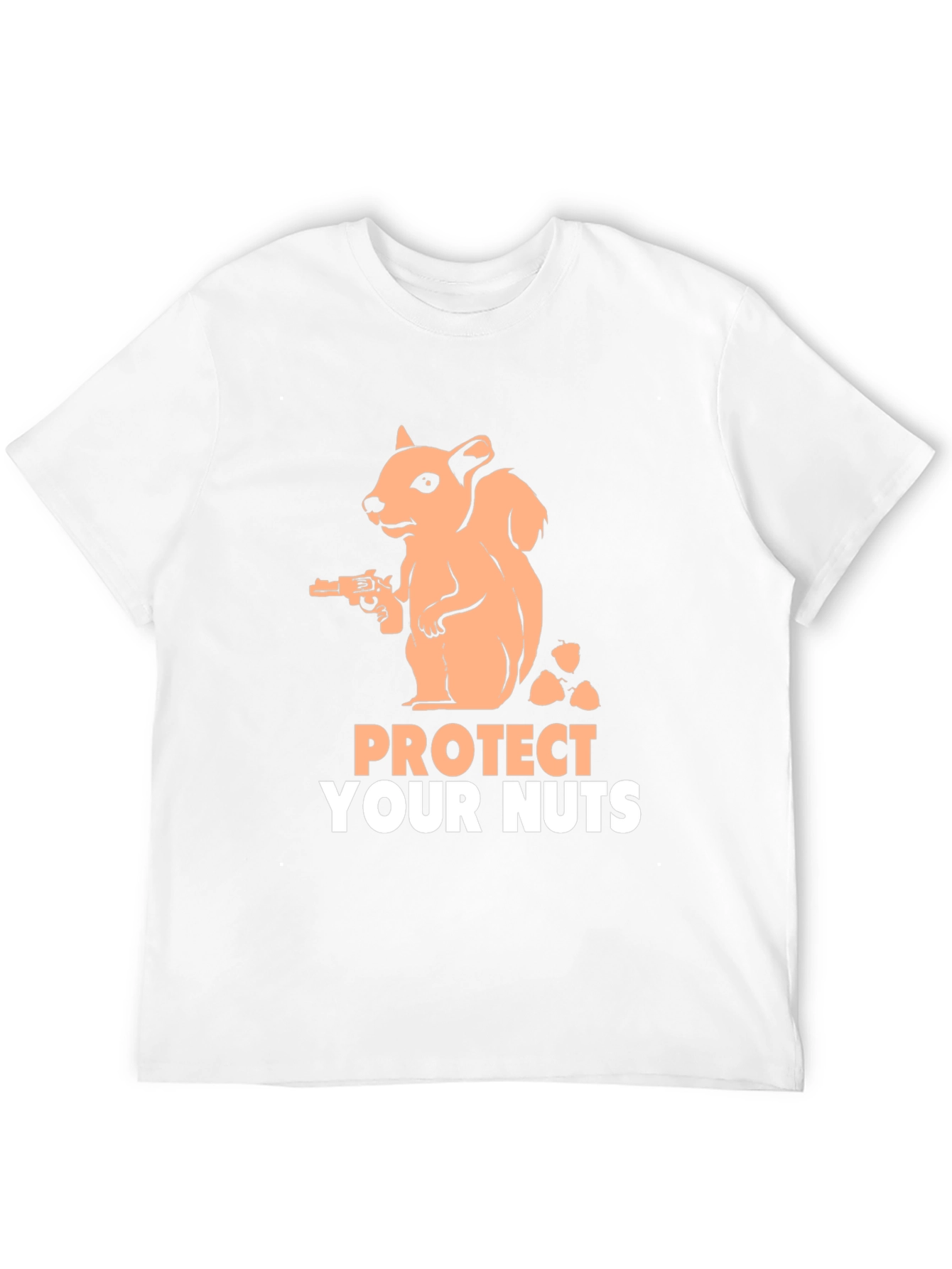Protect Your Nuts T-Shirt Funny Squirrel Gun Tee