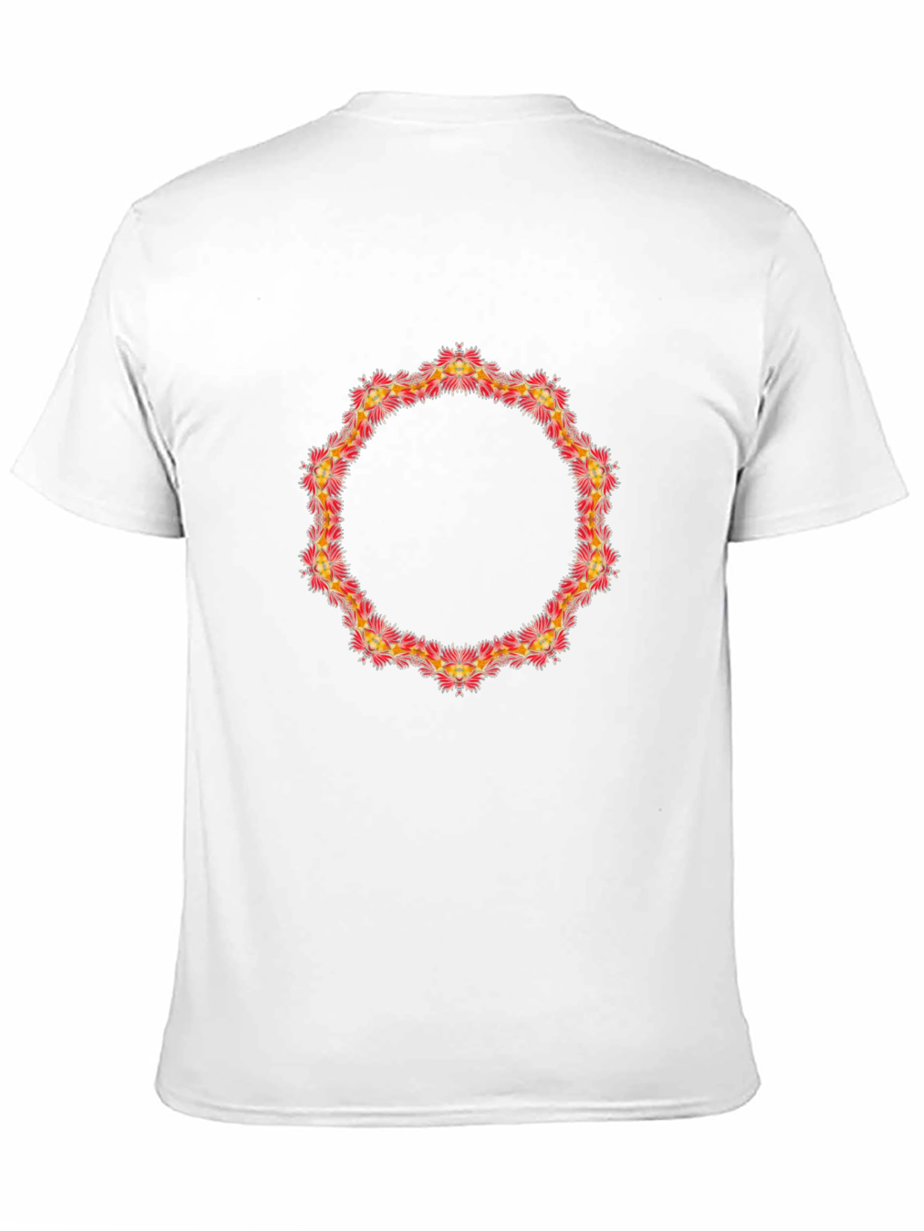 Floral Circle Graphic Black T-Shirt