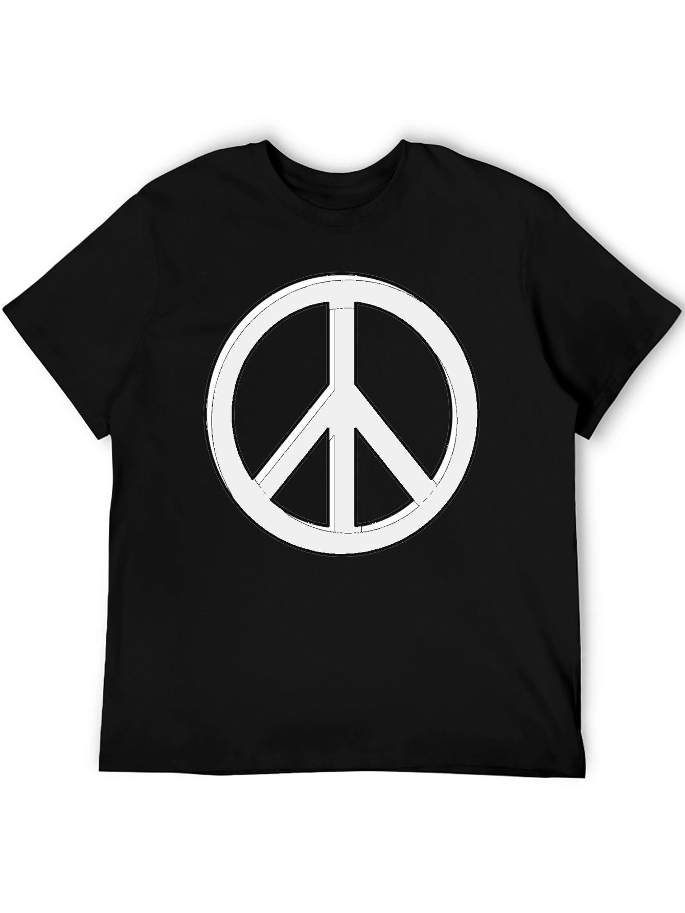 Peace Sign Graphic T-Shirt - Black