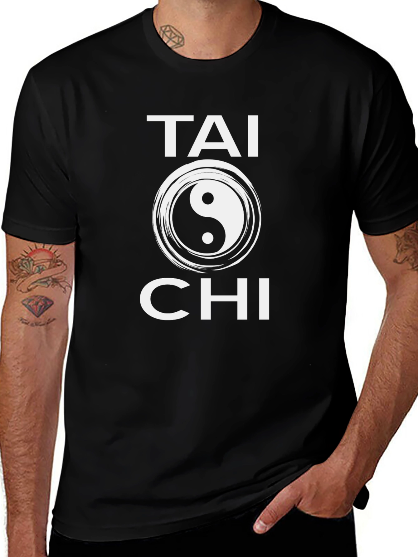 Tai Chi Yin Yang T-Shirt - Black Cotton Tee