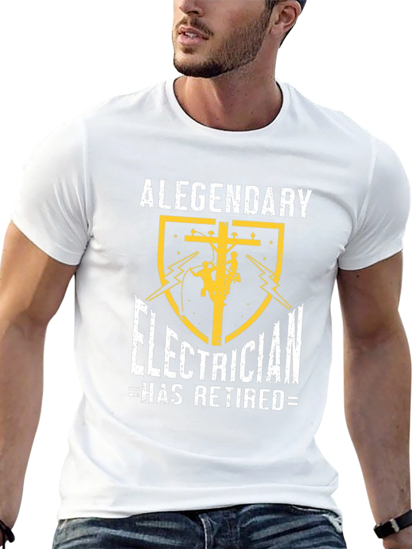 Retired Electrician T-Shirt - Legendary Lineman Gift