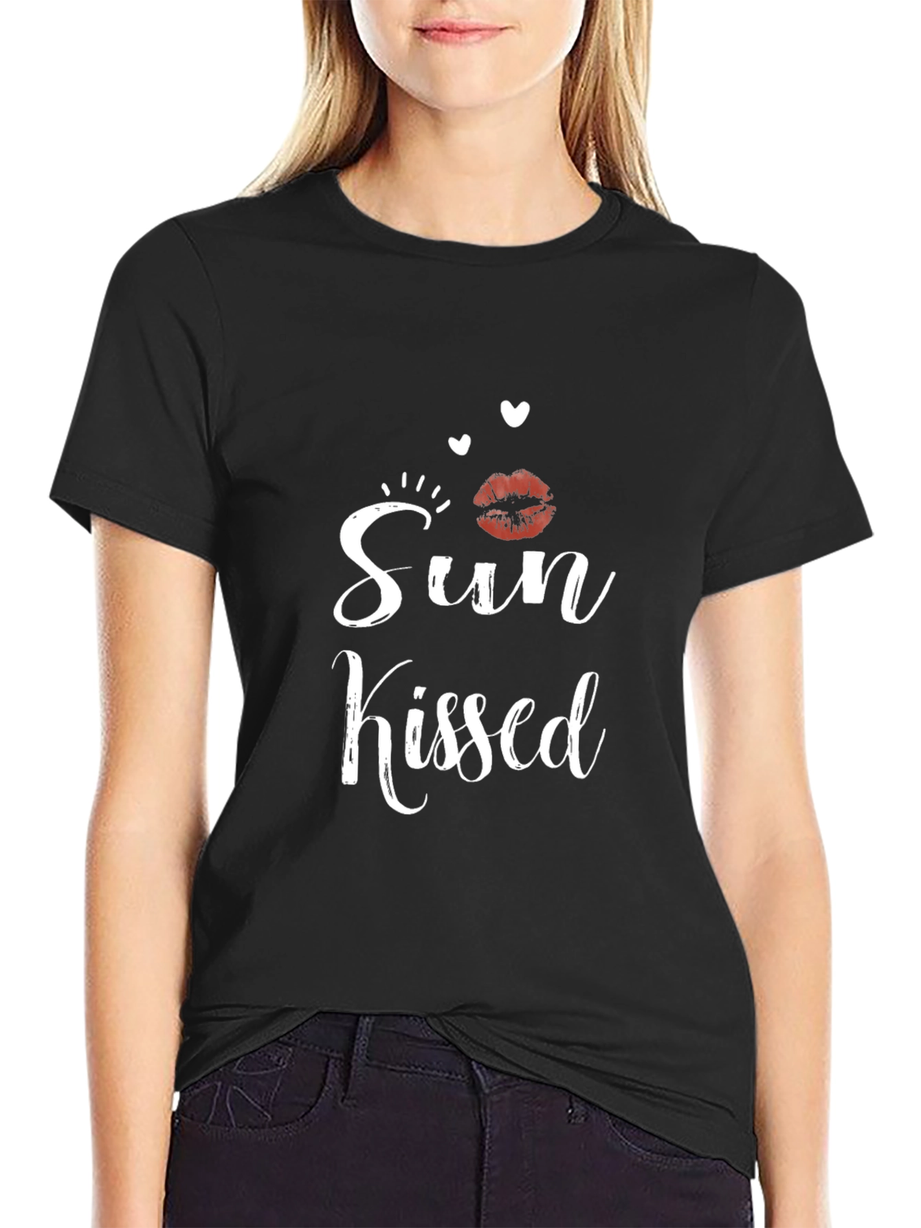 Sun Kissed Black Graphic T-Shirt