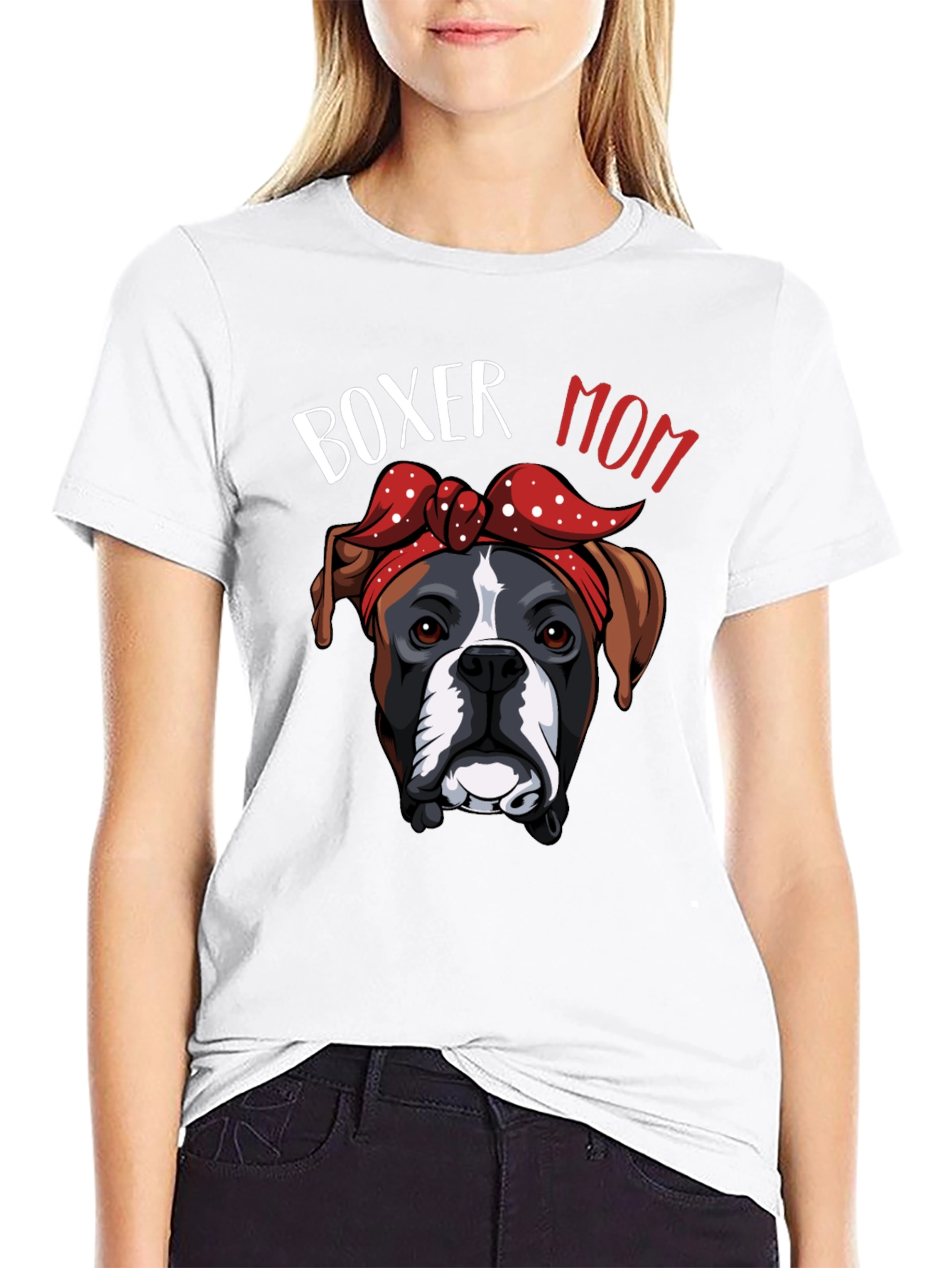 Boxer Mom T-Shirt Dog Lover Gift
